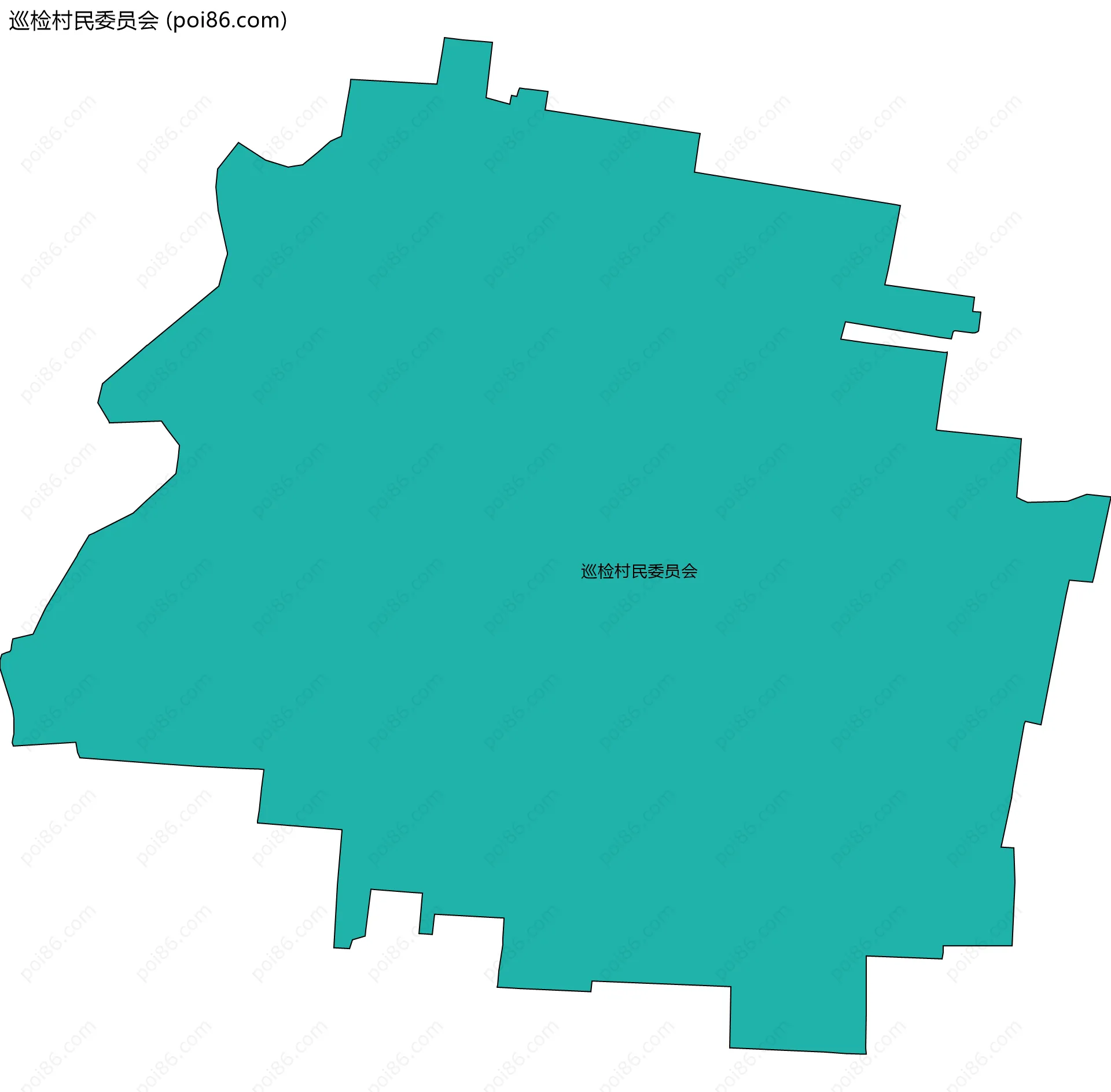 巡检村民委员会边界地图