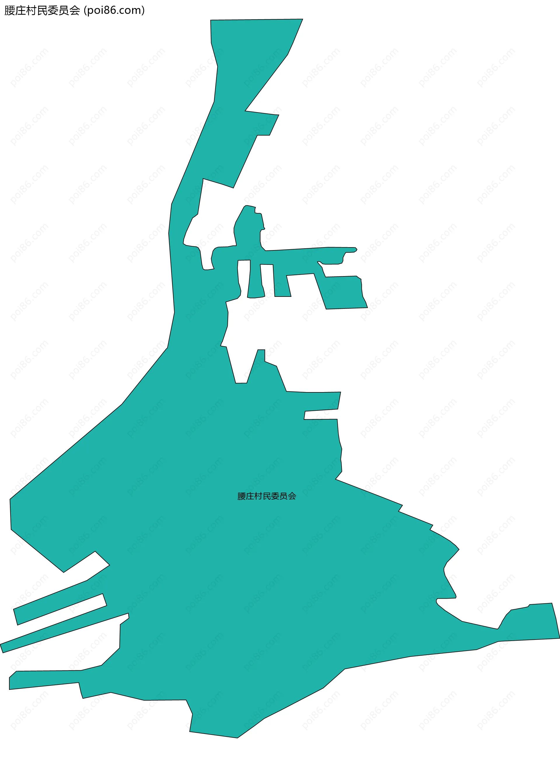 腰庄村民委员会边界地图