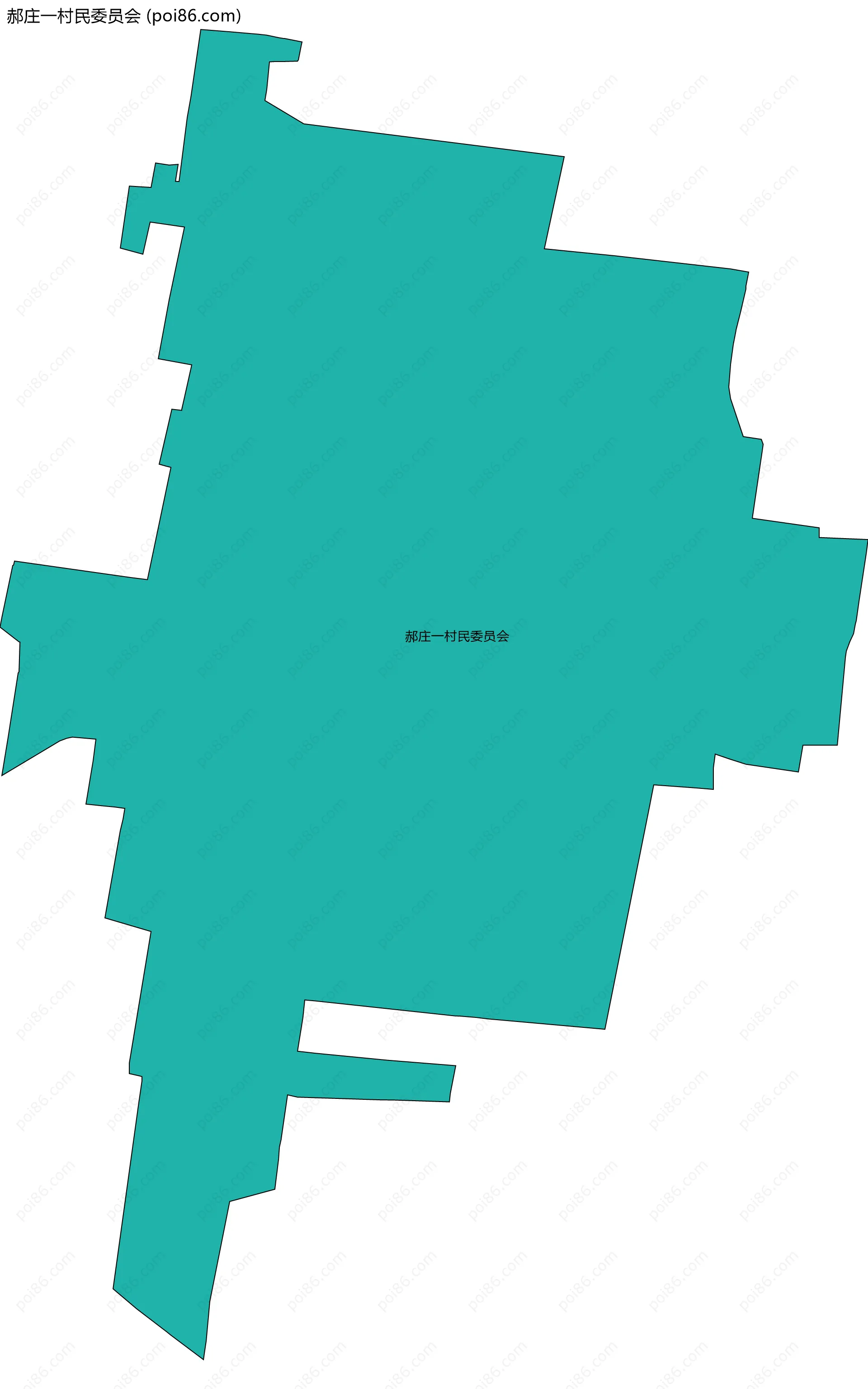 郝庄一村民委员会边界地图