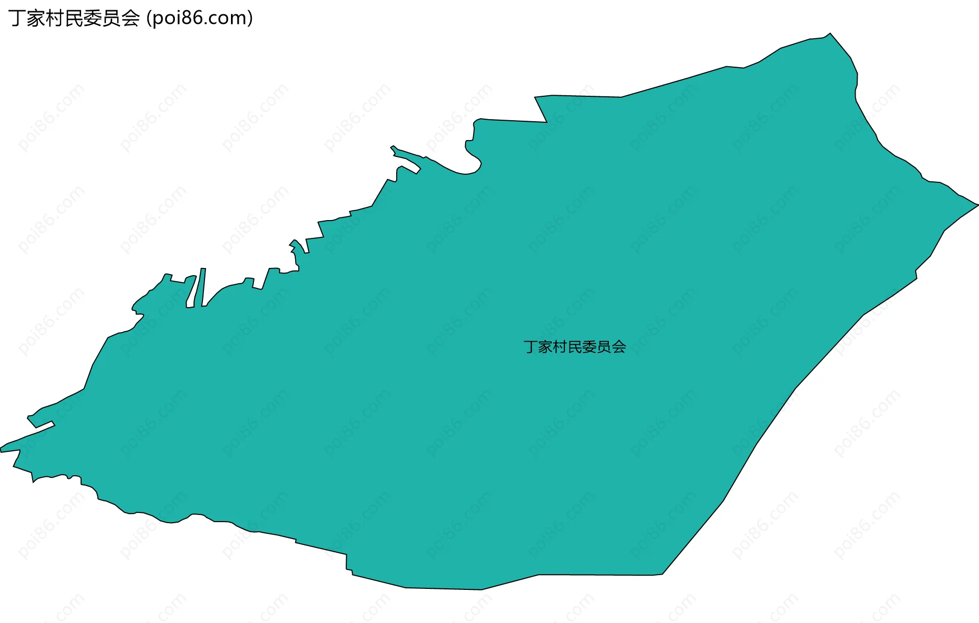 丁家村民委员会边界地图