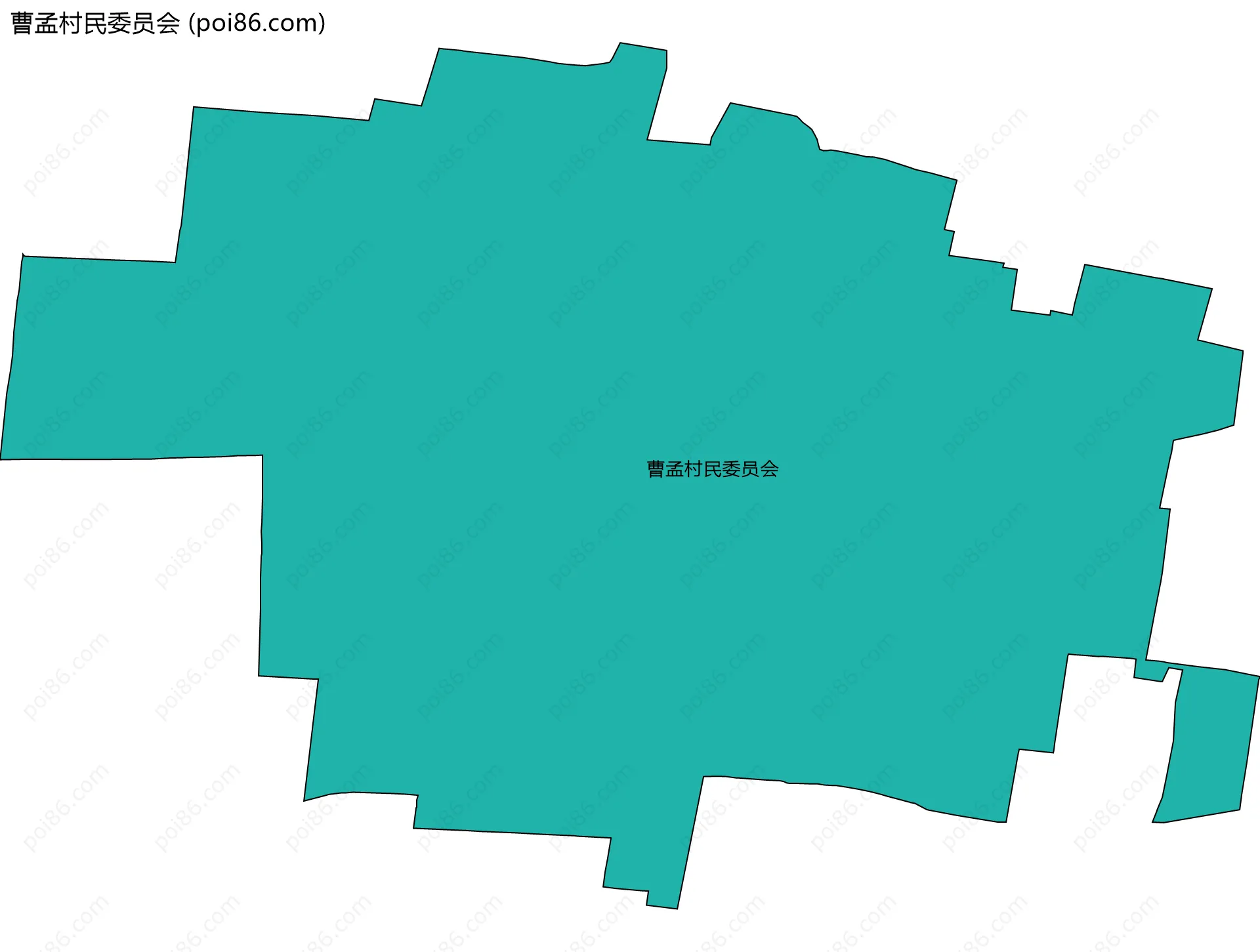 曹孟村民委员会边界地图