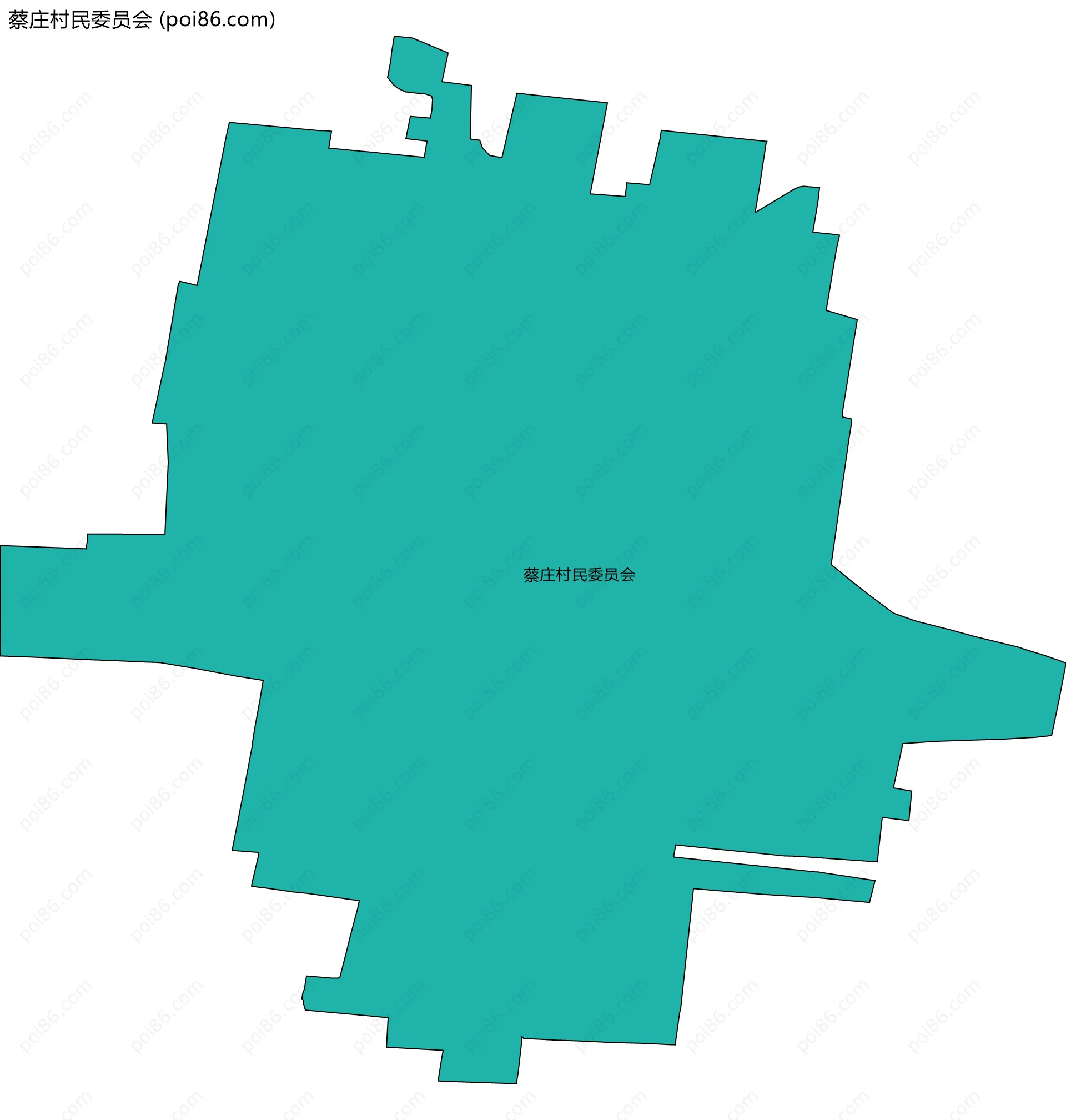 蔡庄村民委员会边界地图