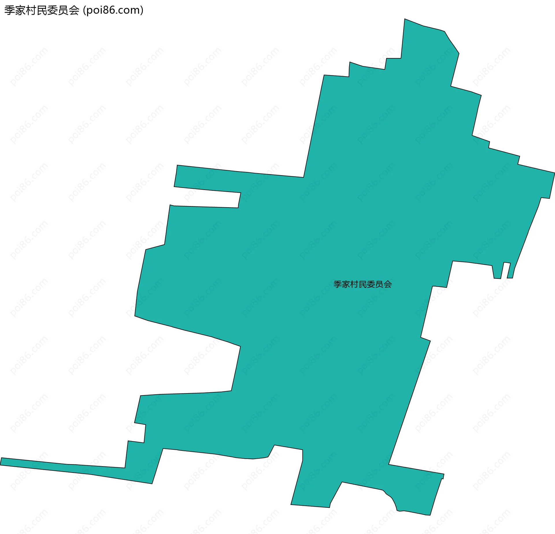 季家村民委员会边界地图