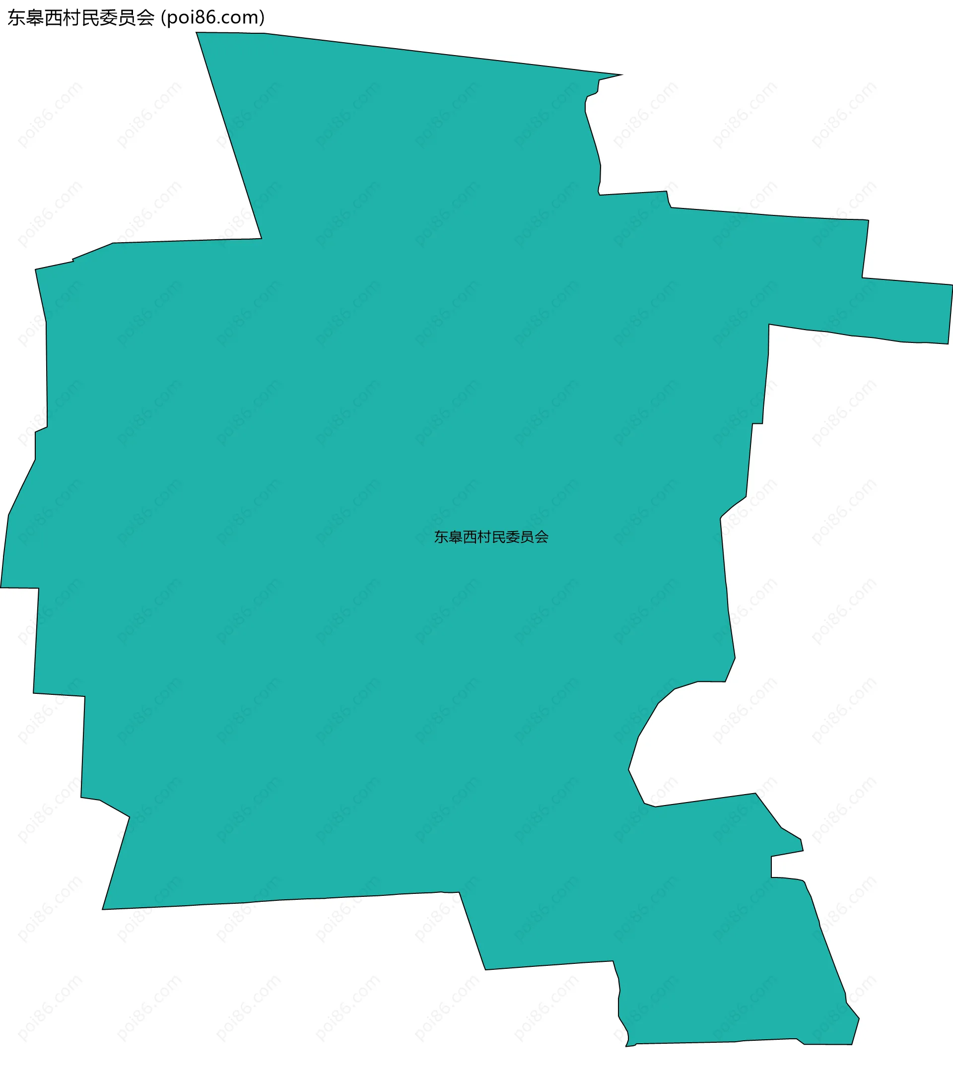 东皋西村民委员会边界地图