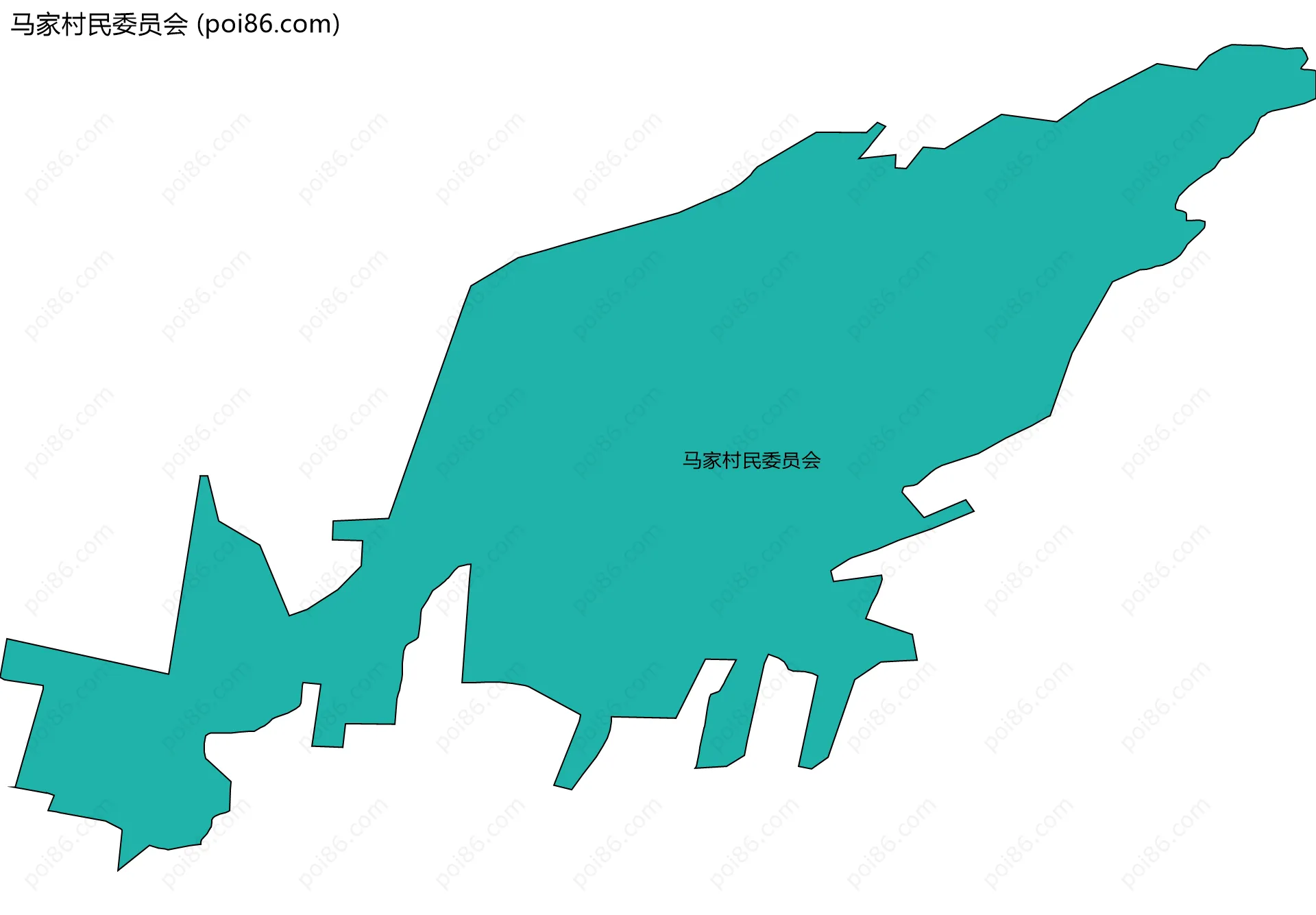 马家村民委员会边界地图