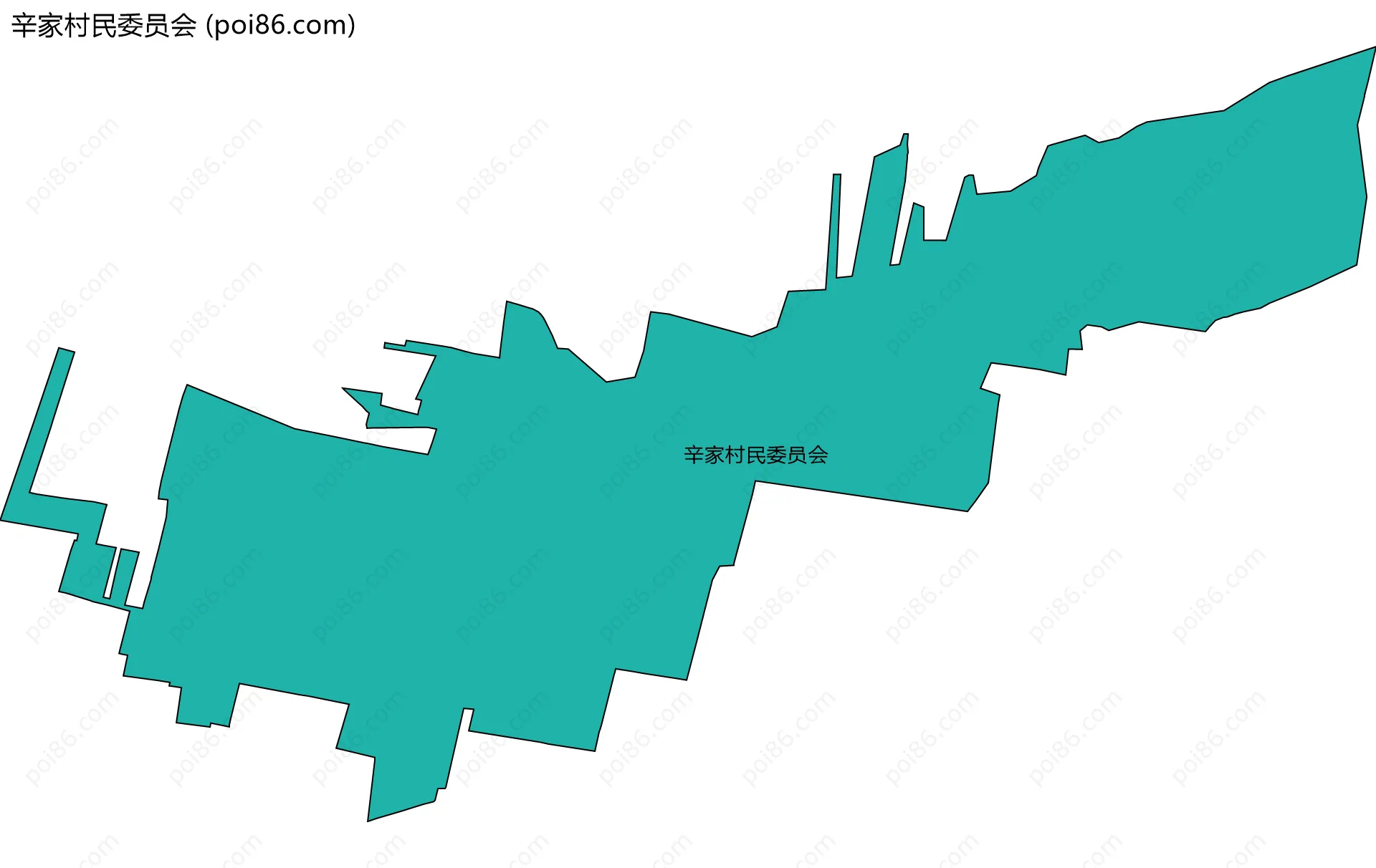辛家村民委员会边界地图
