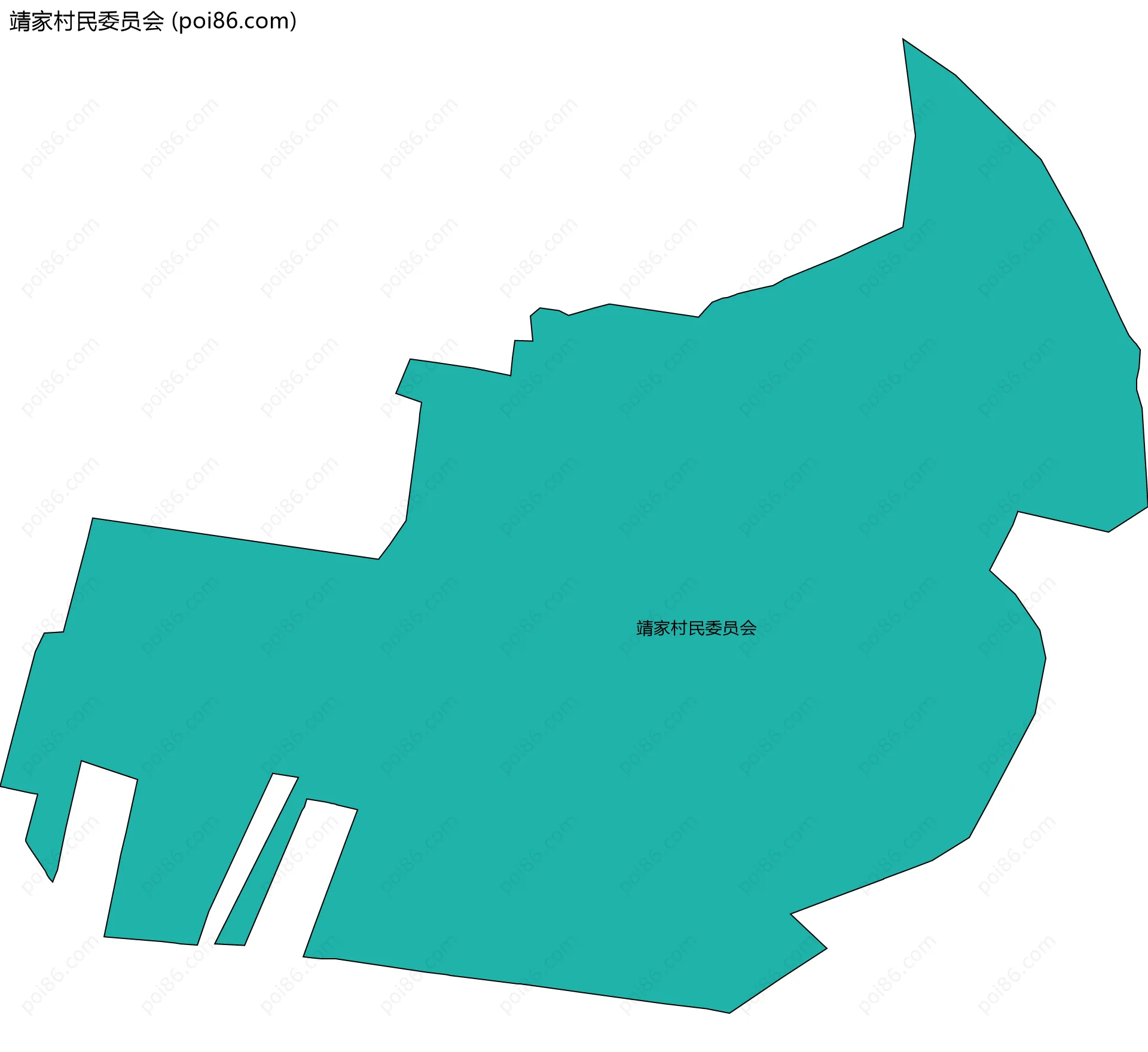 靖家村民委员会边界地图