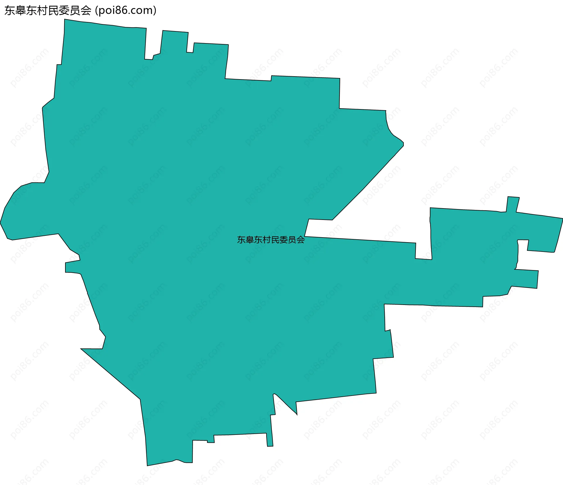 东皋东村民委员会边界地图