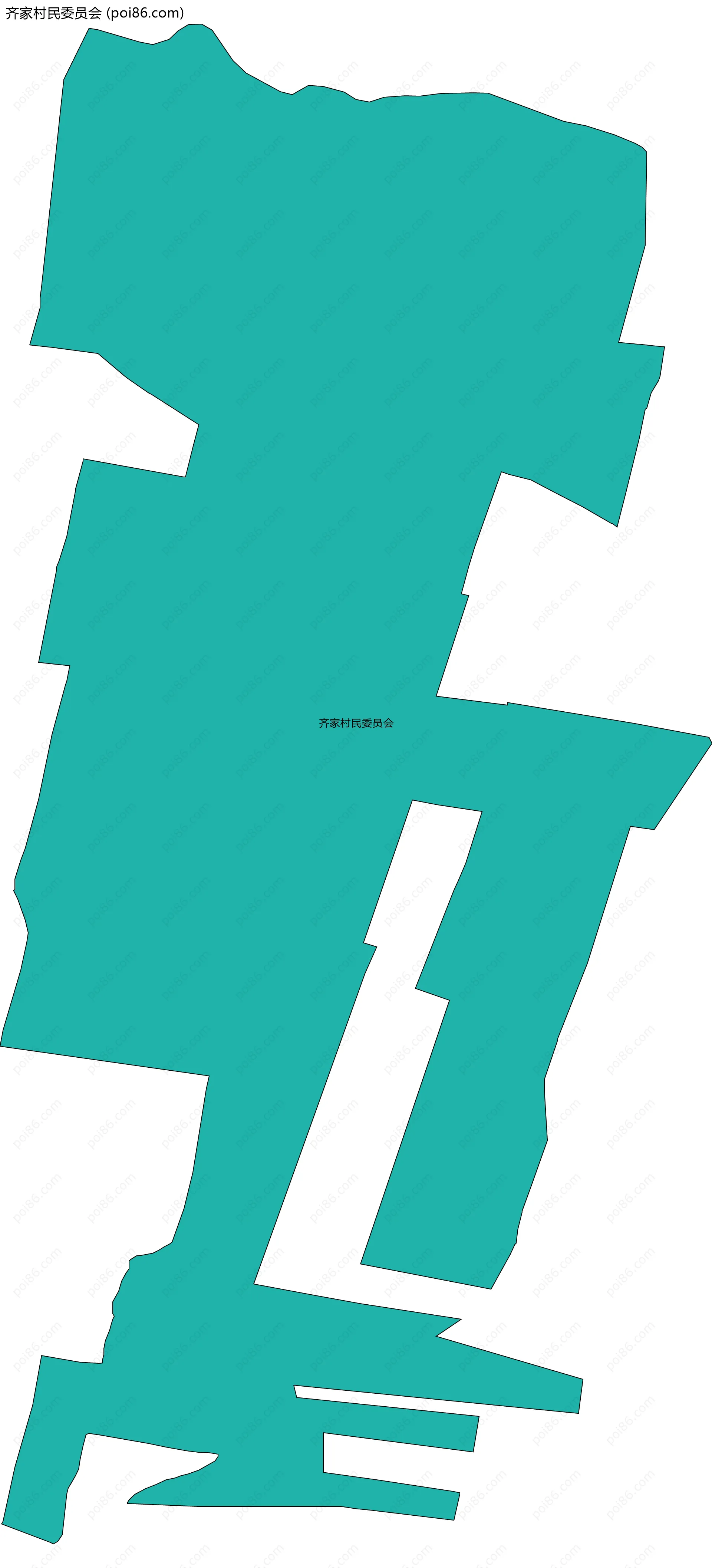 齐家村民委员会边界地图