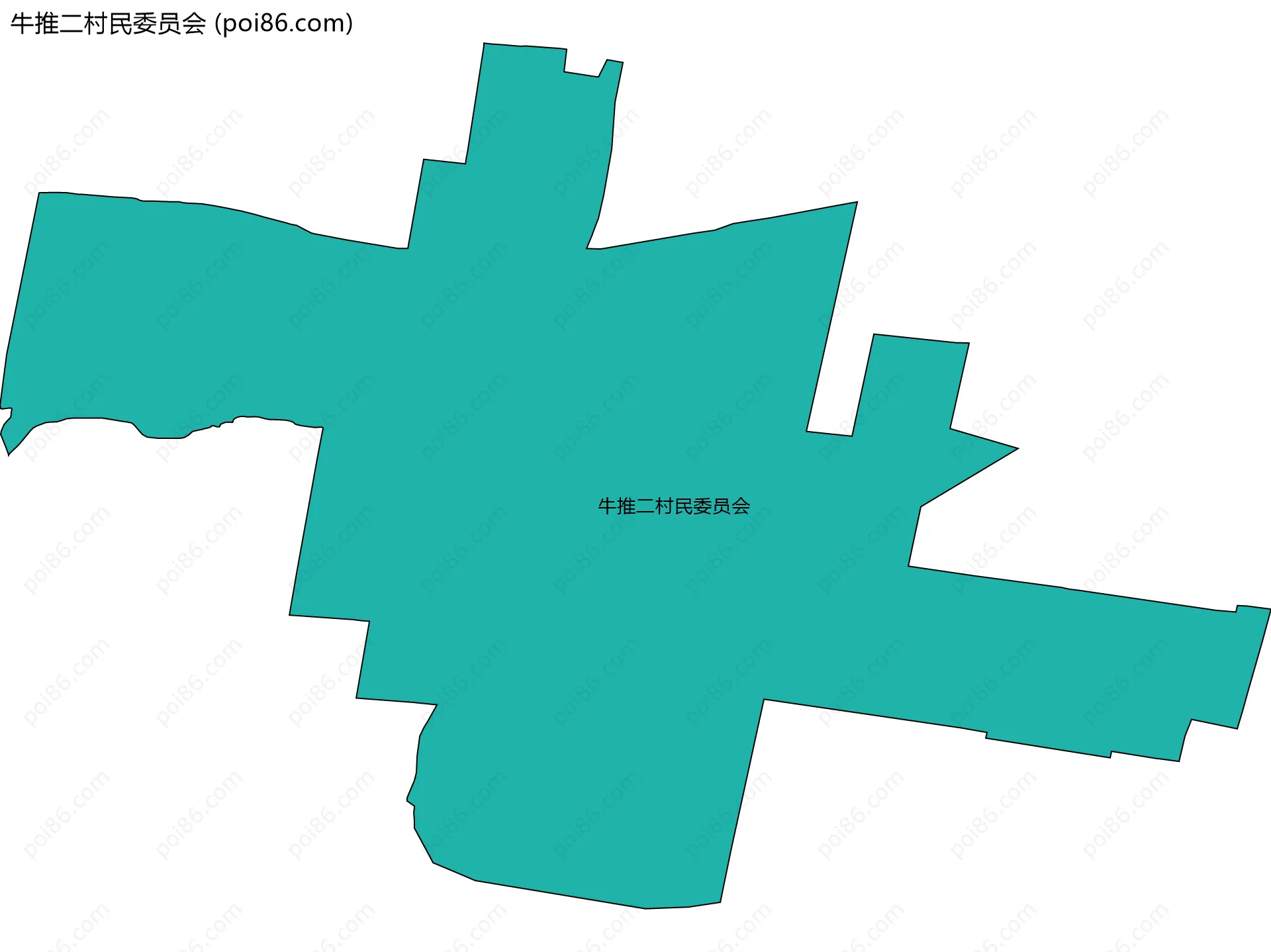 牛推二村民委员会边界地图