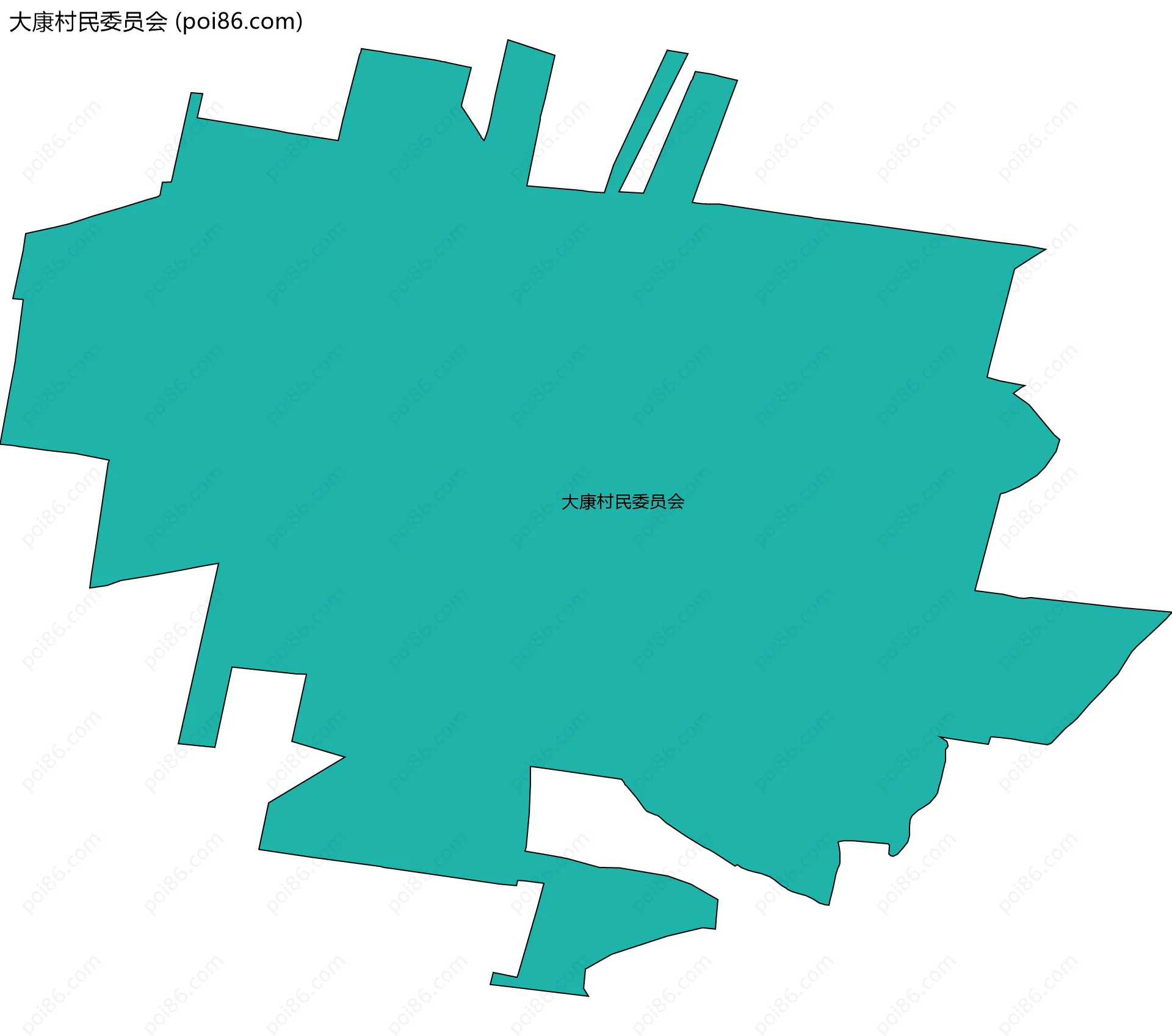 大康村民委员会边界地图