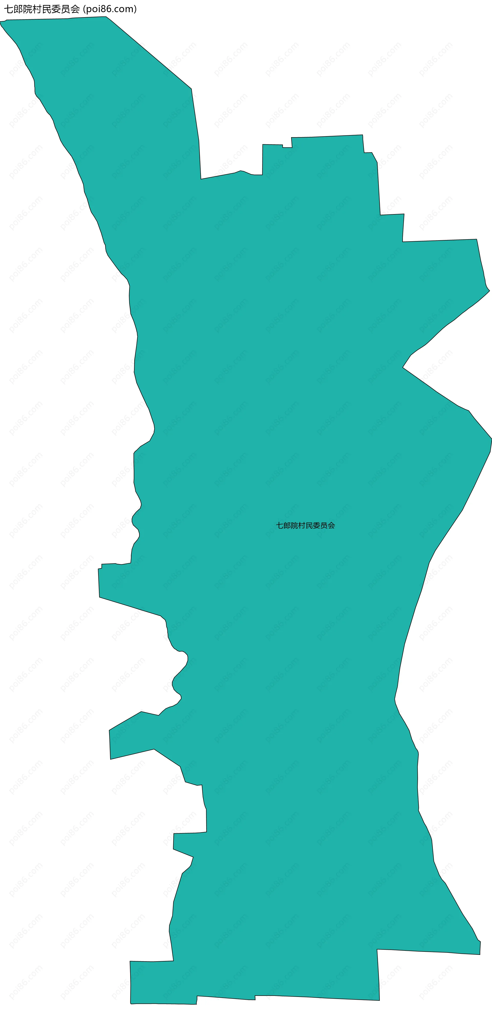 七郎院村民委员会边界地图