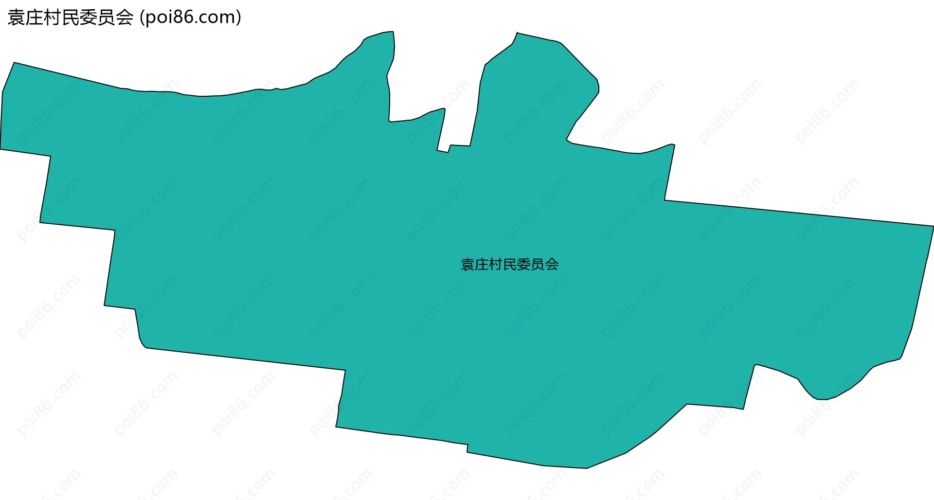 袁庄村民委员会边界地图