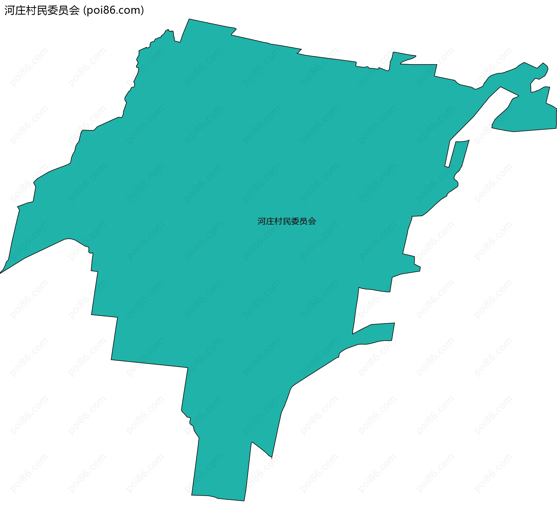 河庄村民委员会边界地图