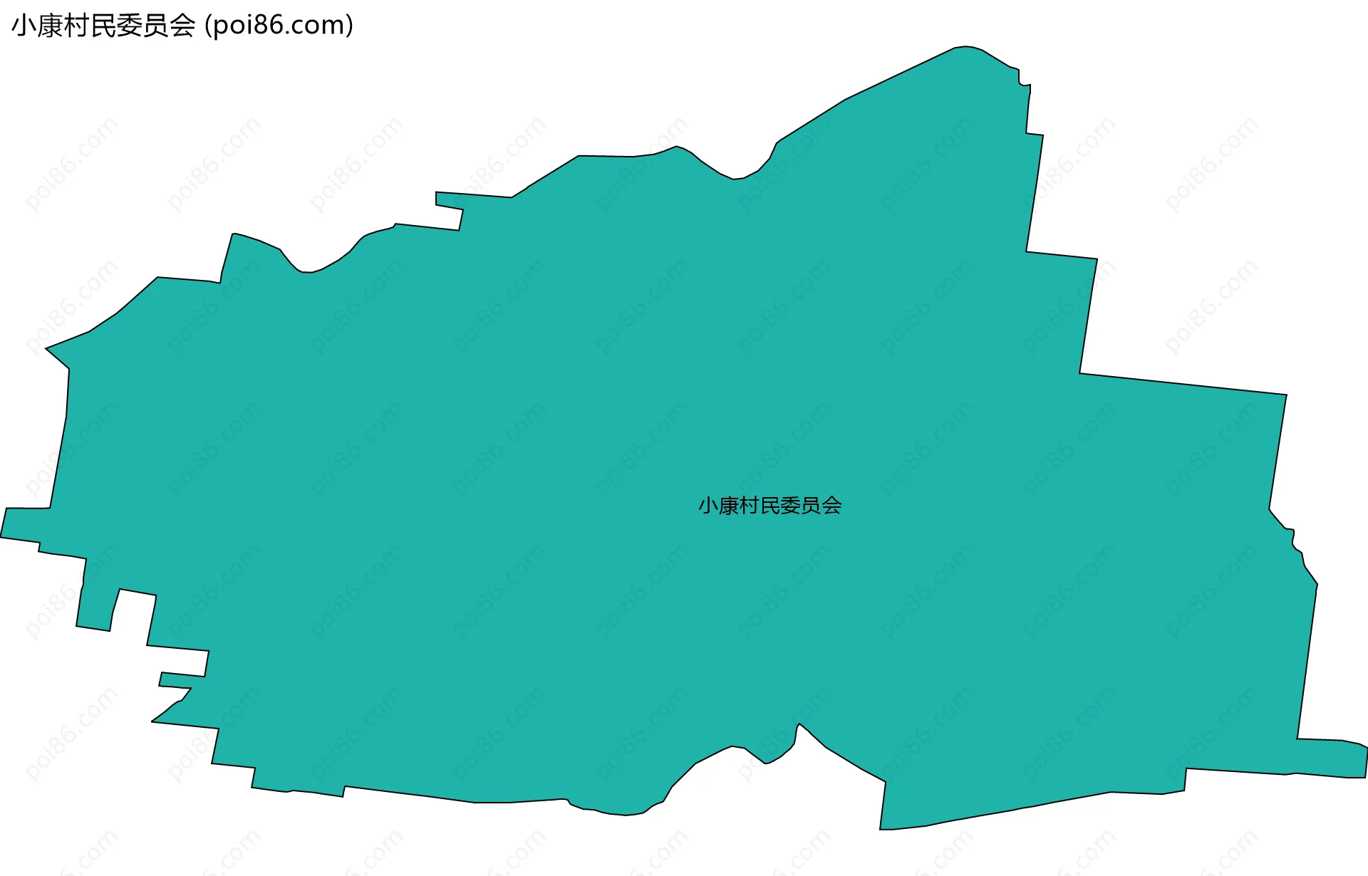 小康村民委员会边界地图