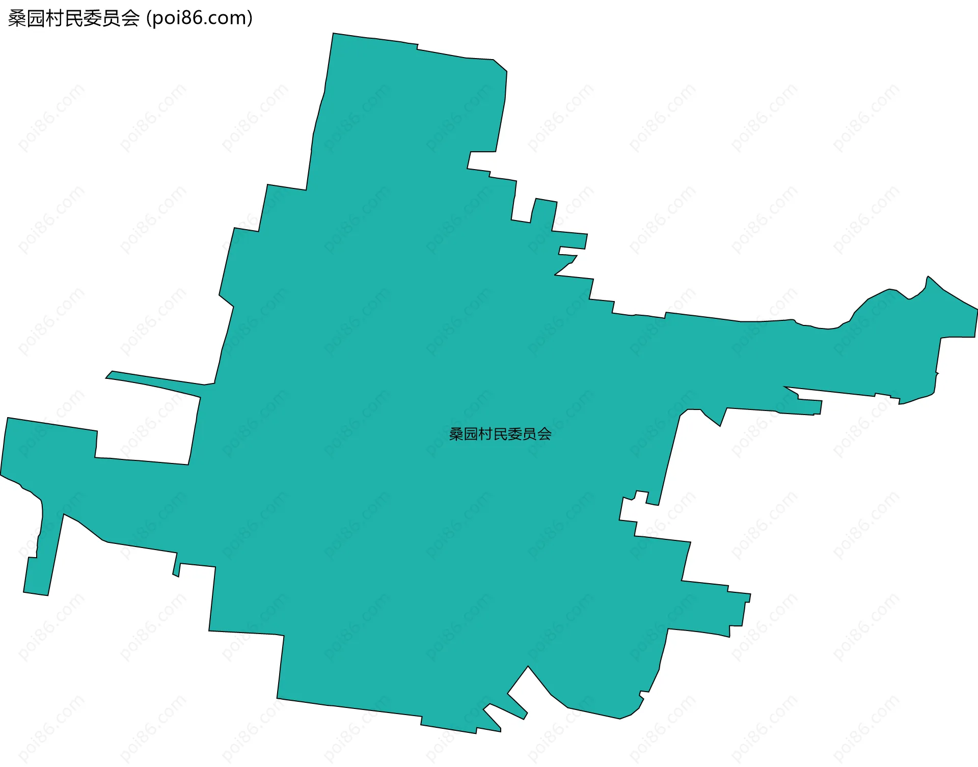 桑园村民委员会边界地图