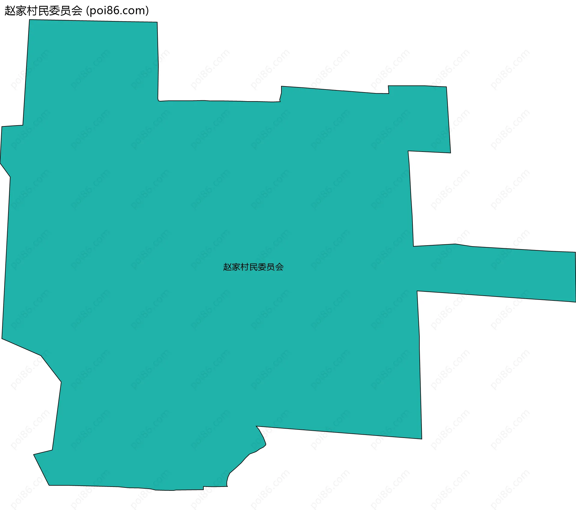 赵家村民委员会边界地图