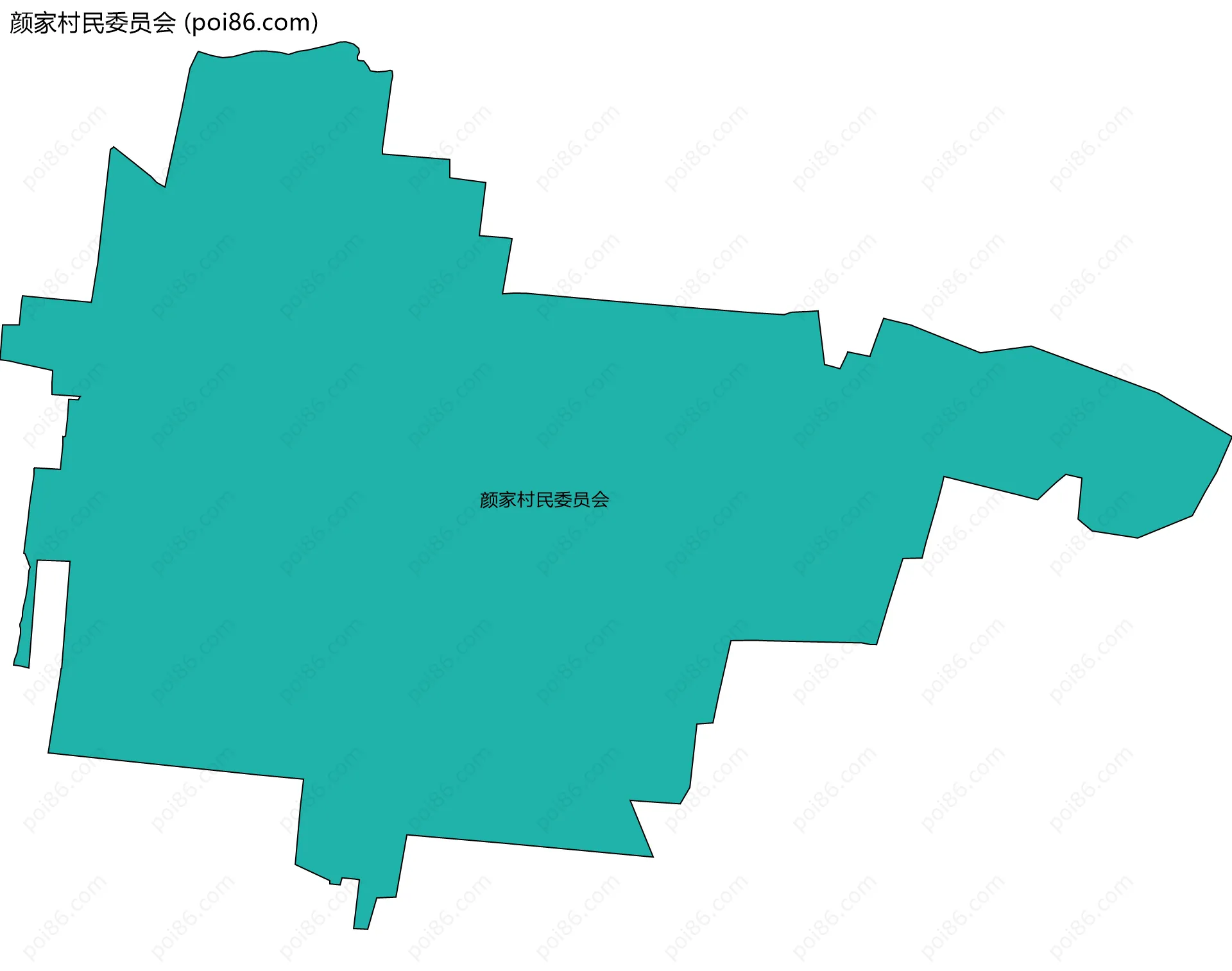 颜家村民委员会边界地图