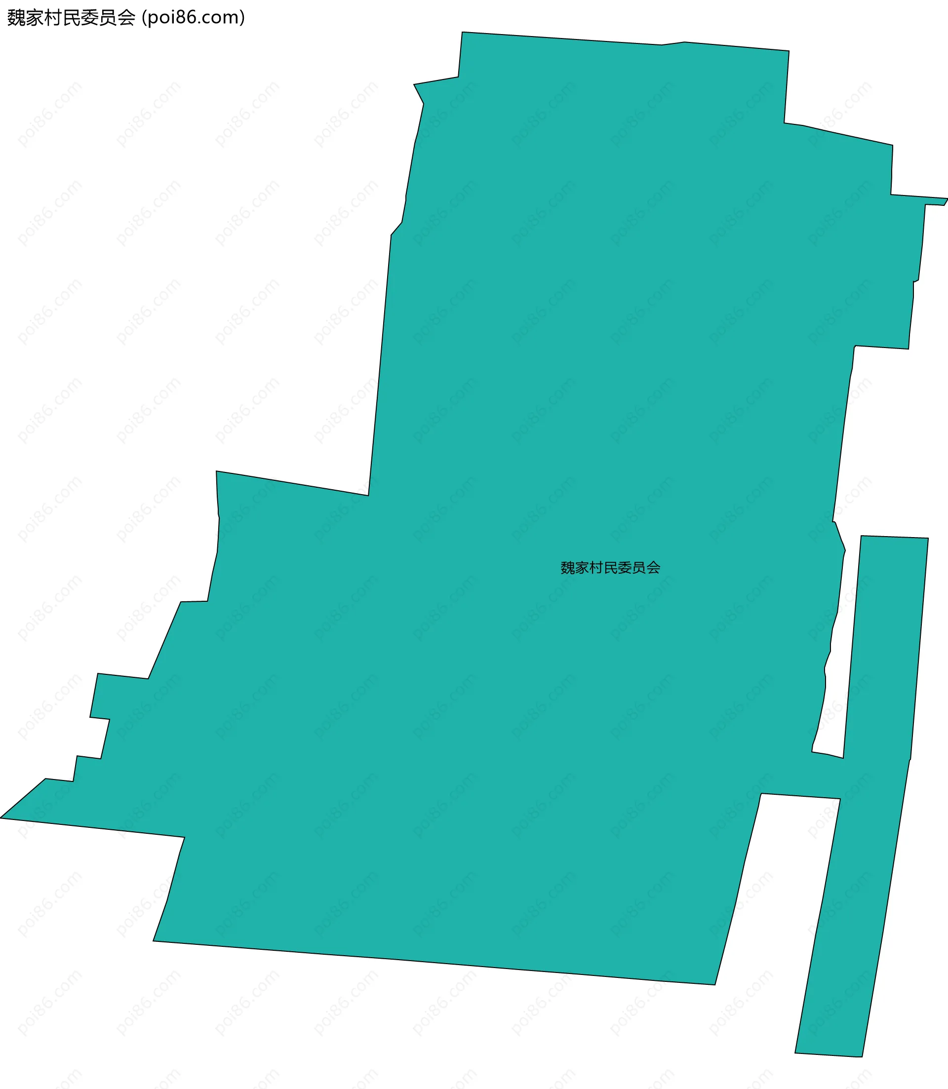 魏家村民委员会边界地图