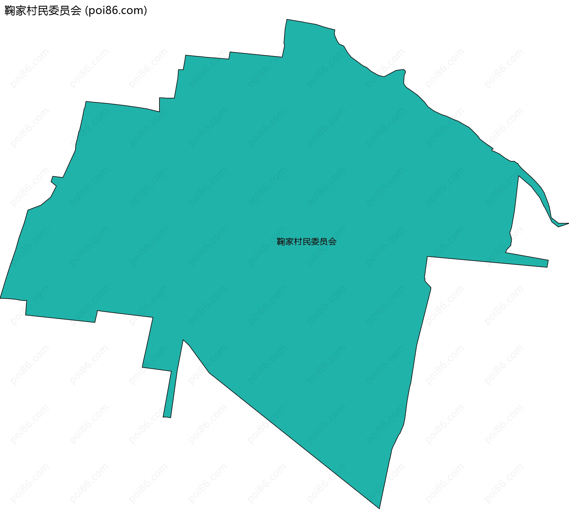 鞠家村民委员会边界地图