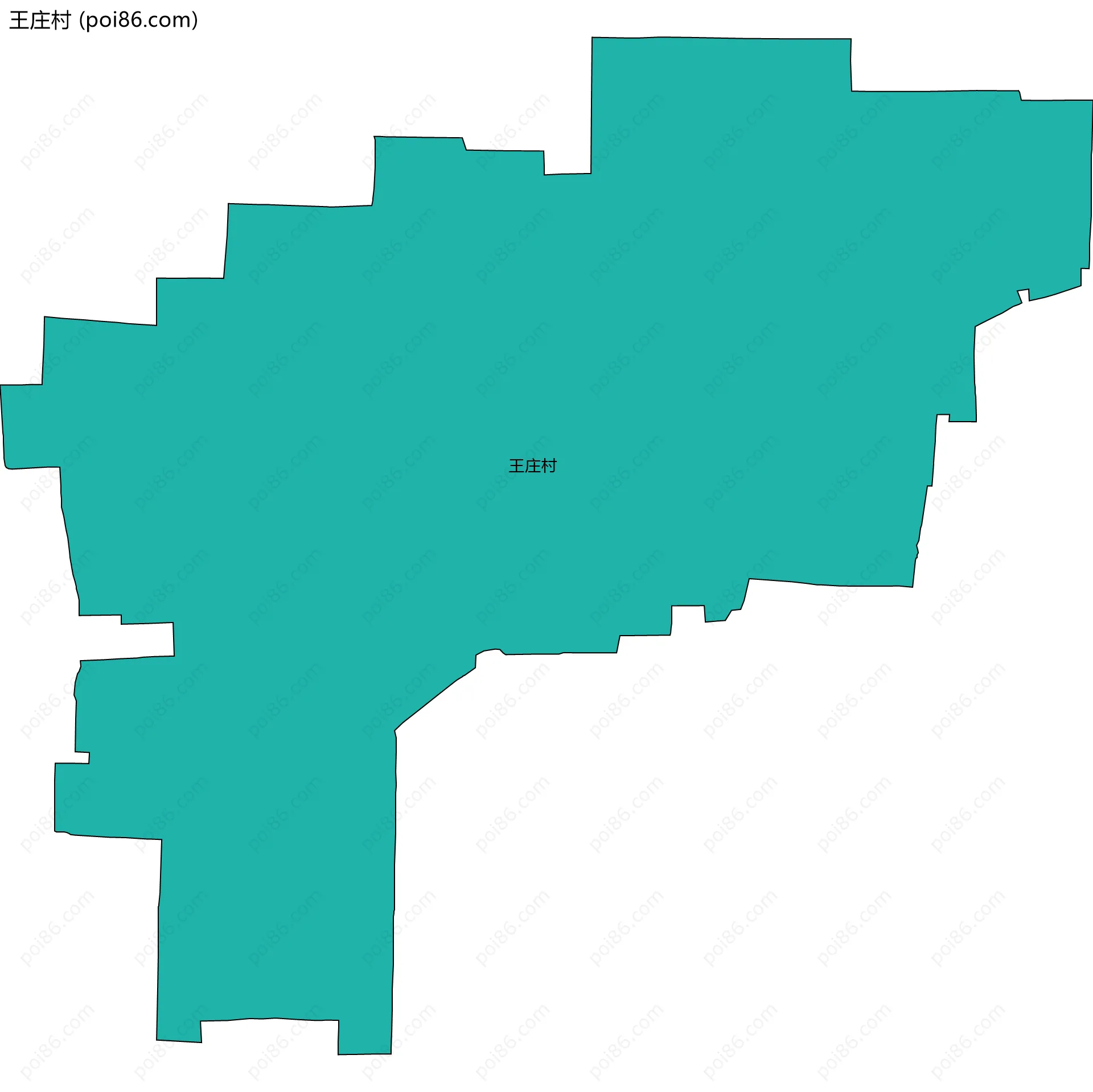 王庄村边界地图
