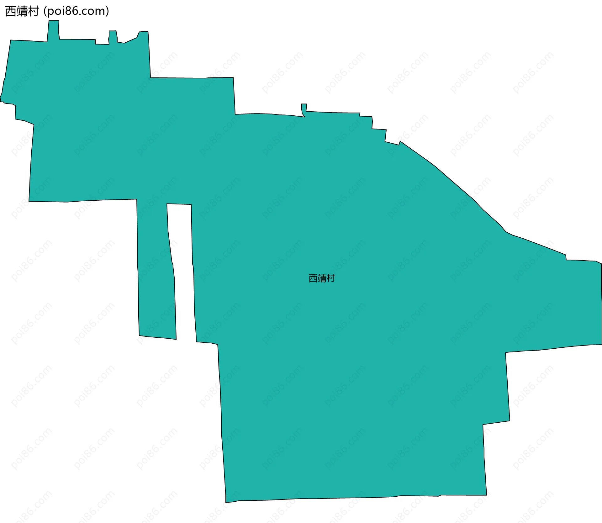 西靖村边界地图