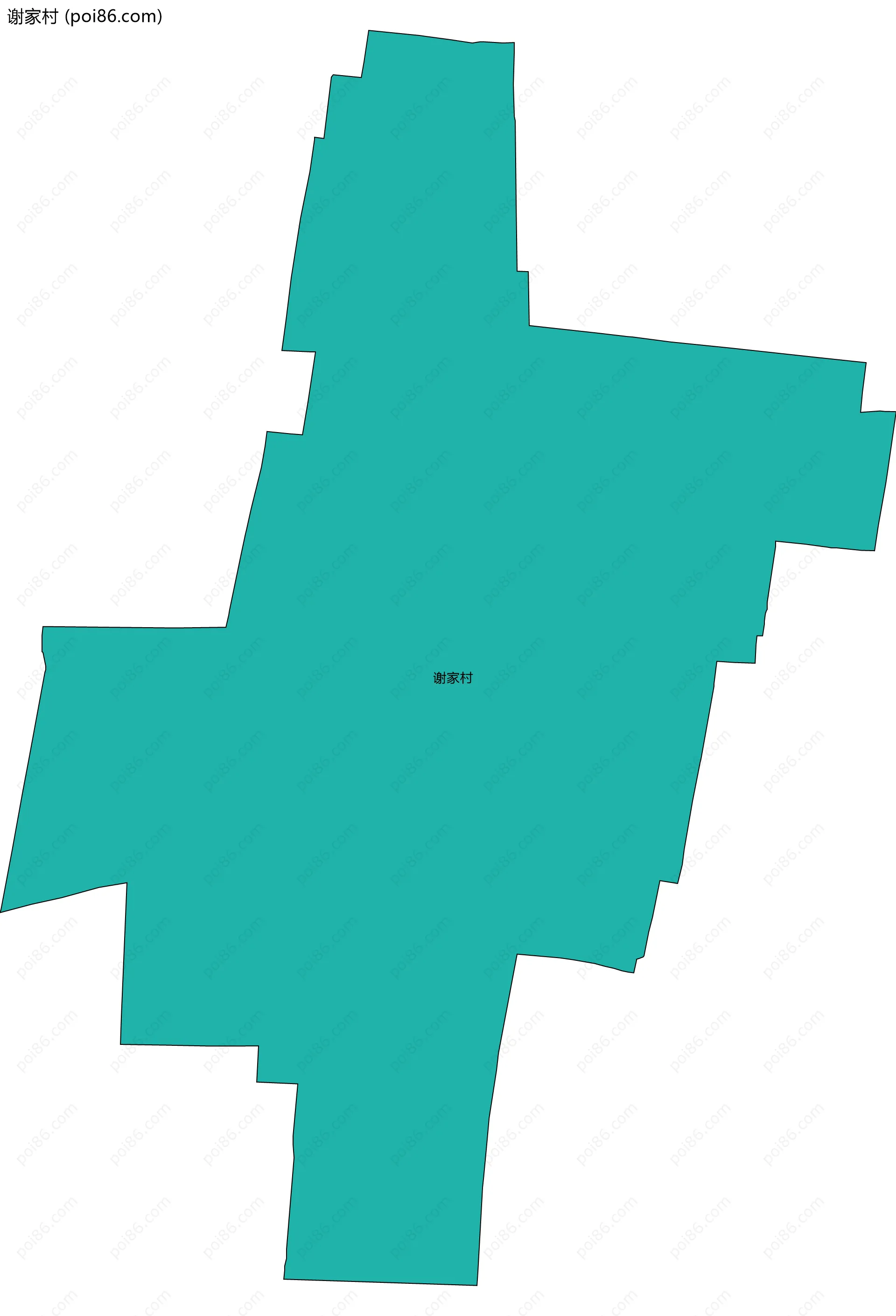谢家村边界地图