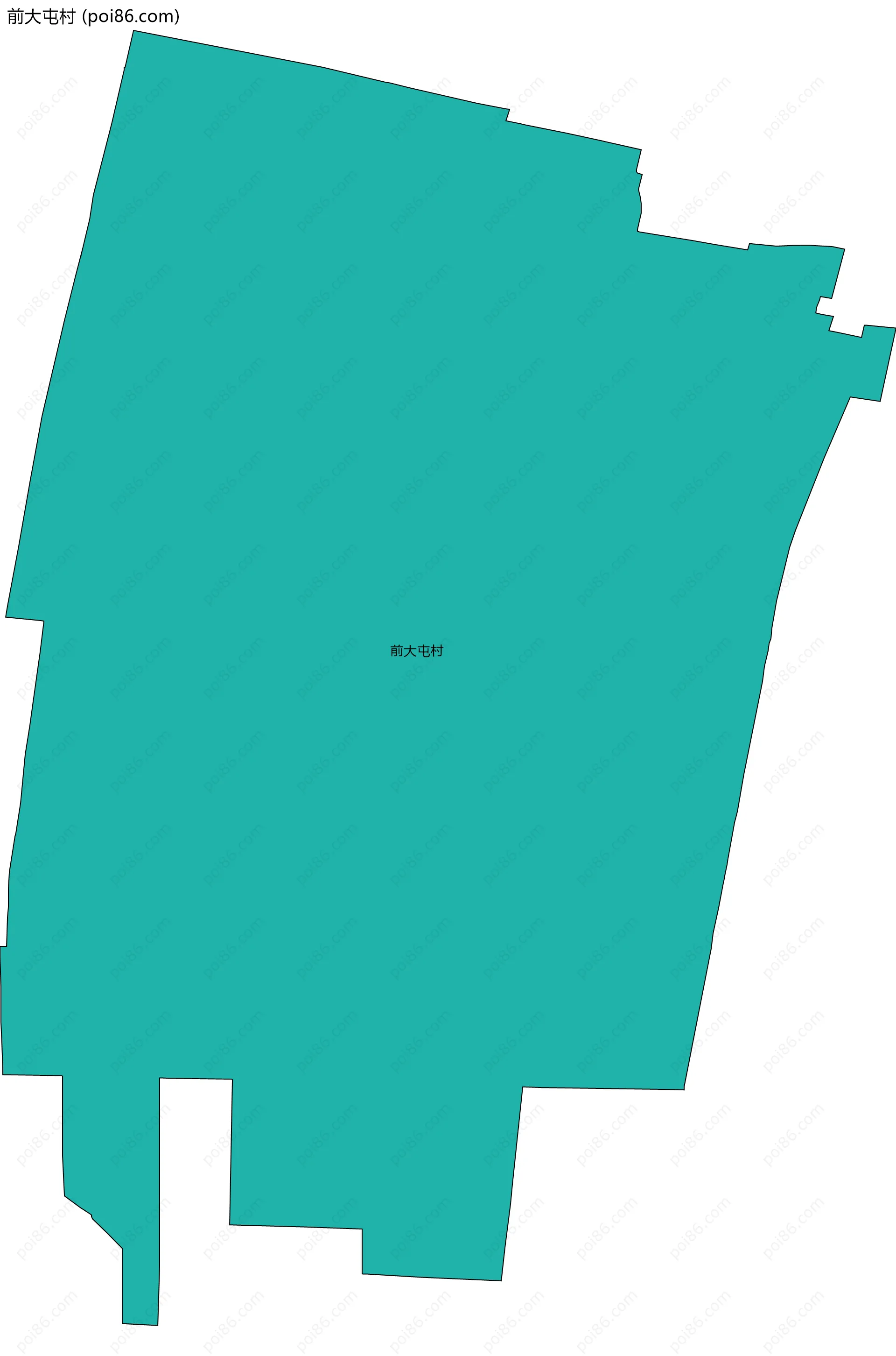 前大屯村边界地图