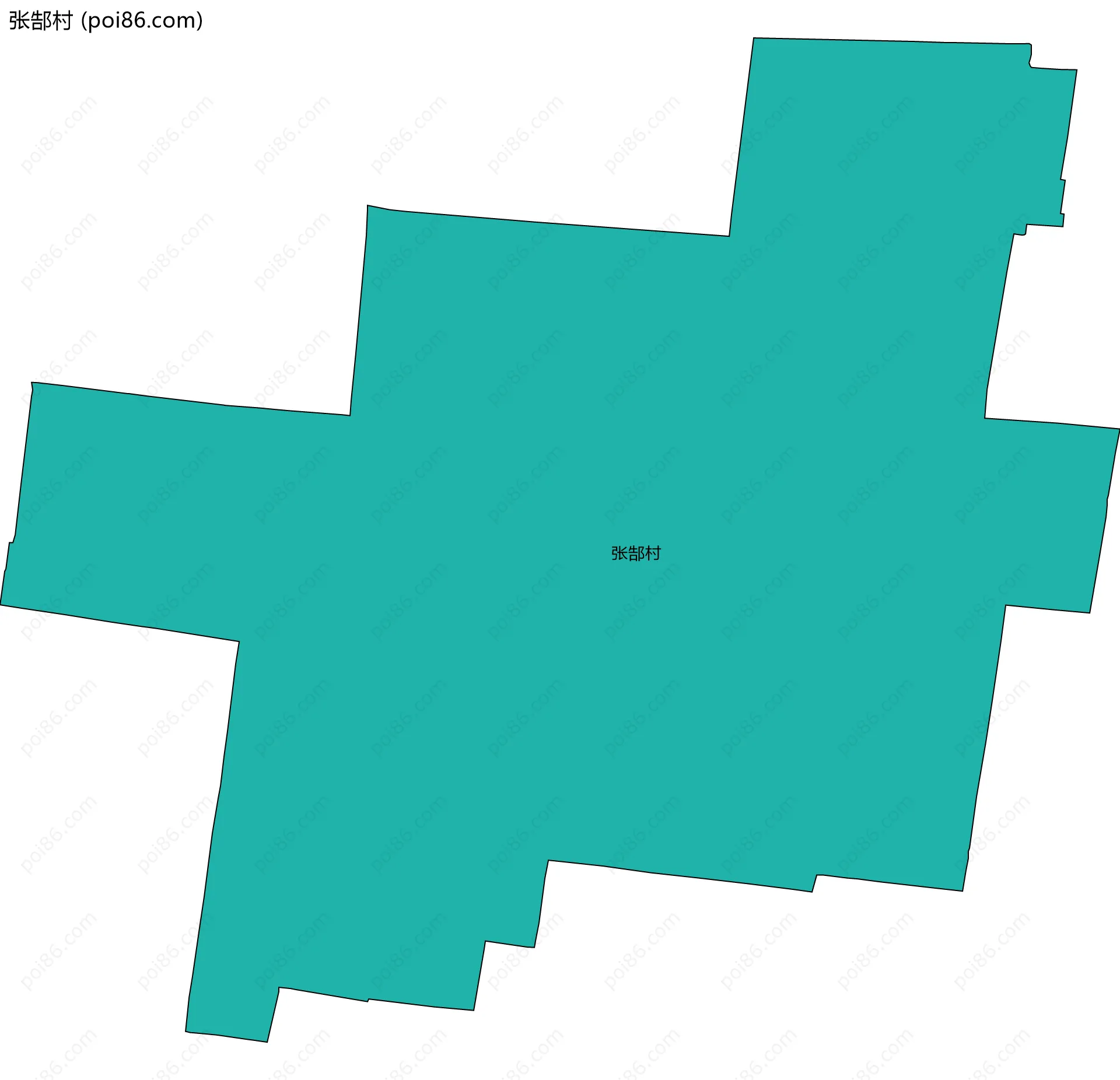 张郜村边界地图