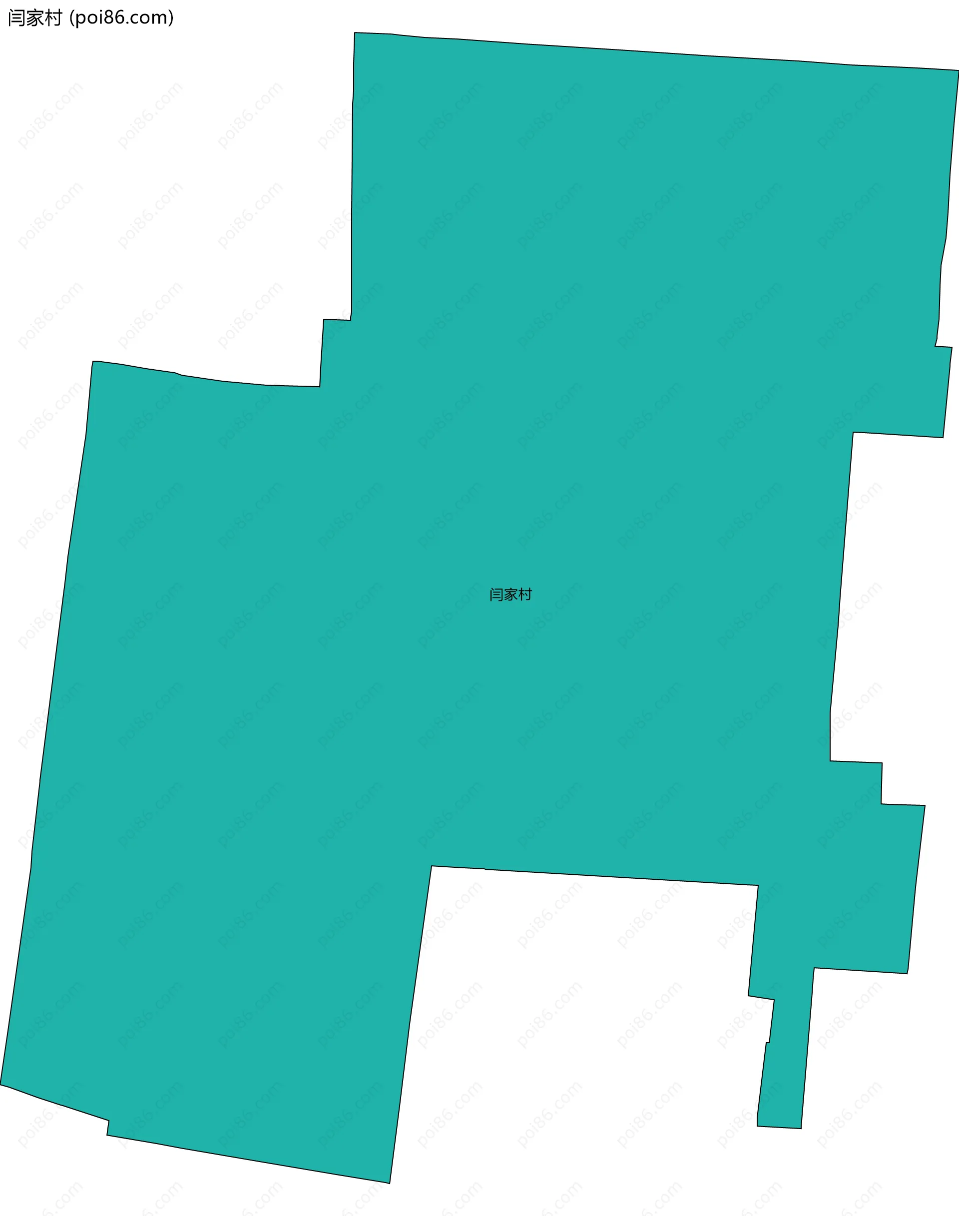 闫家村边界地图