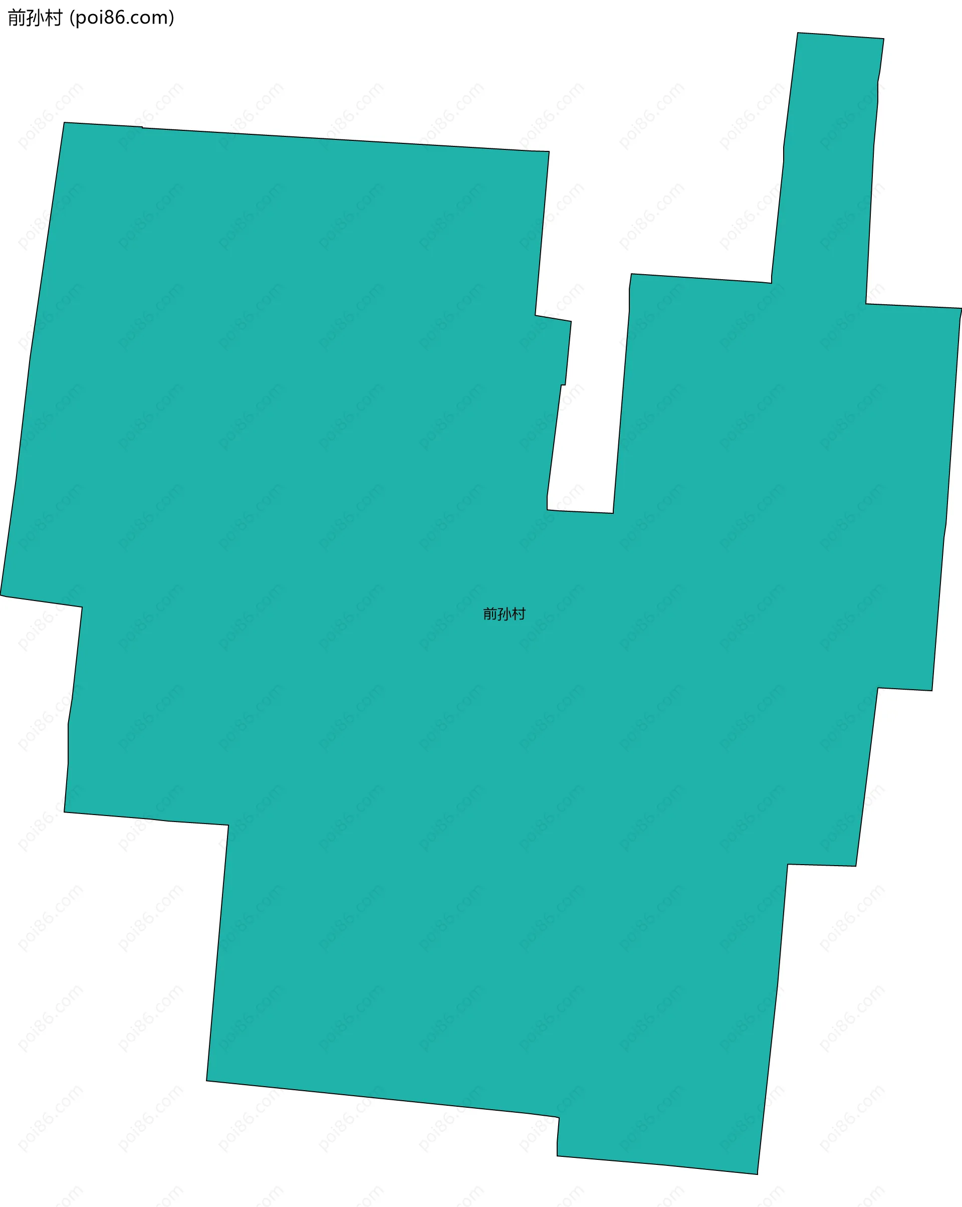 前孙村边界地图