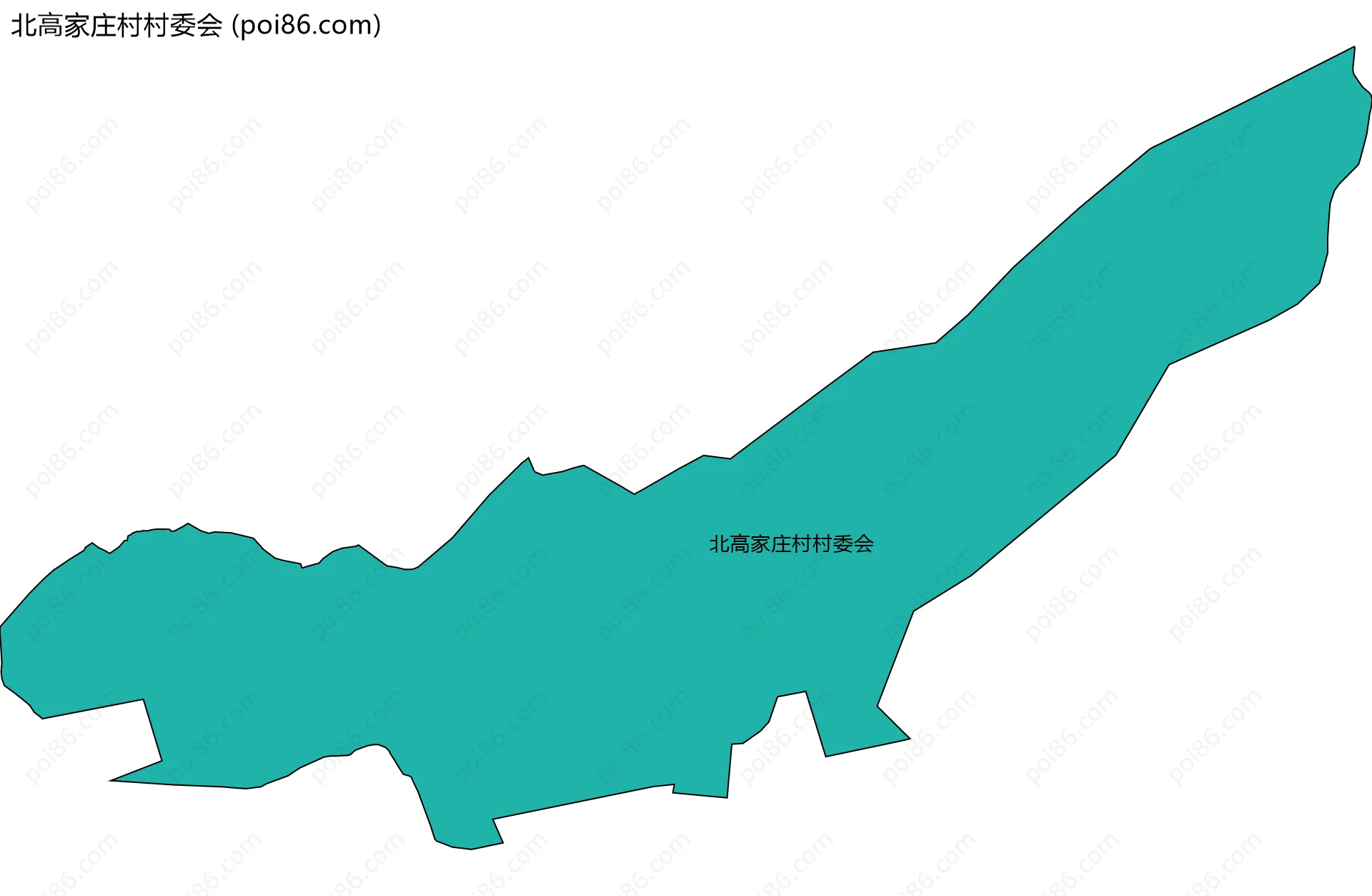 北高家庄村村委会边界地图