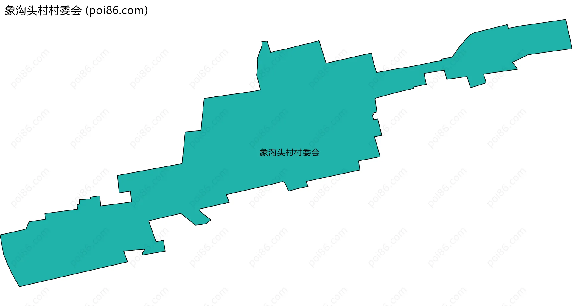 象沟头村村委会边界地图