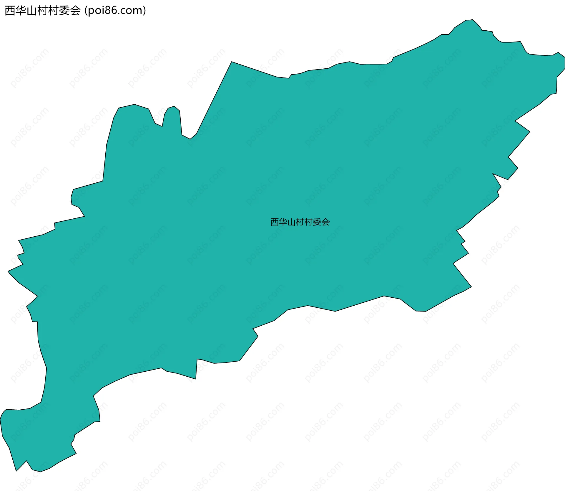 西华山村村委会边界地图