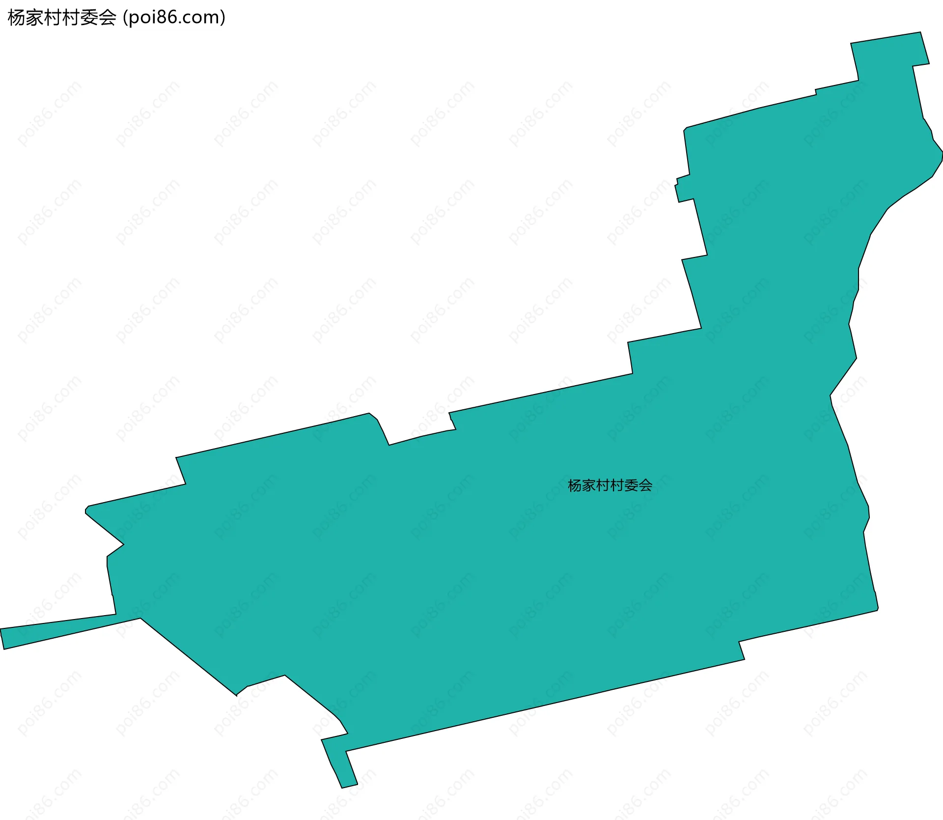 杨家村村委会边界地图
