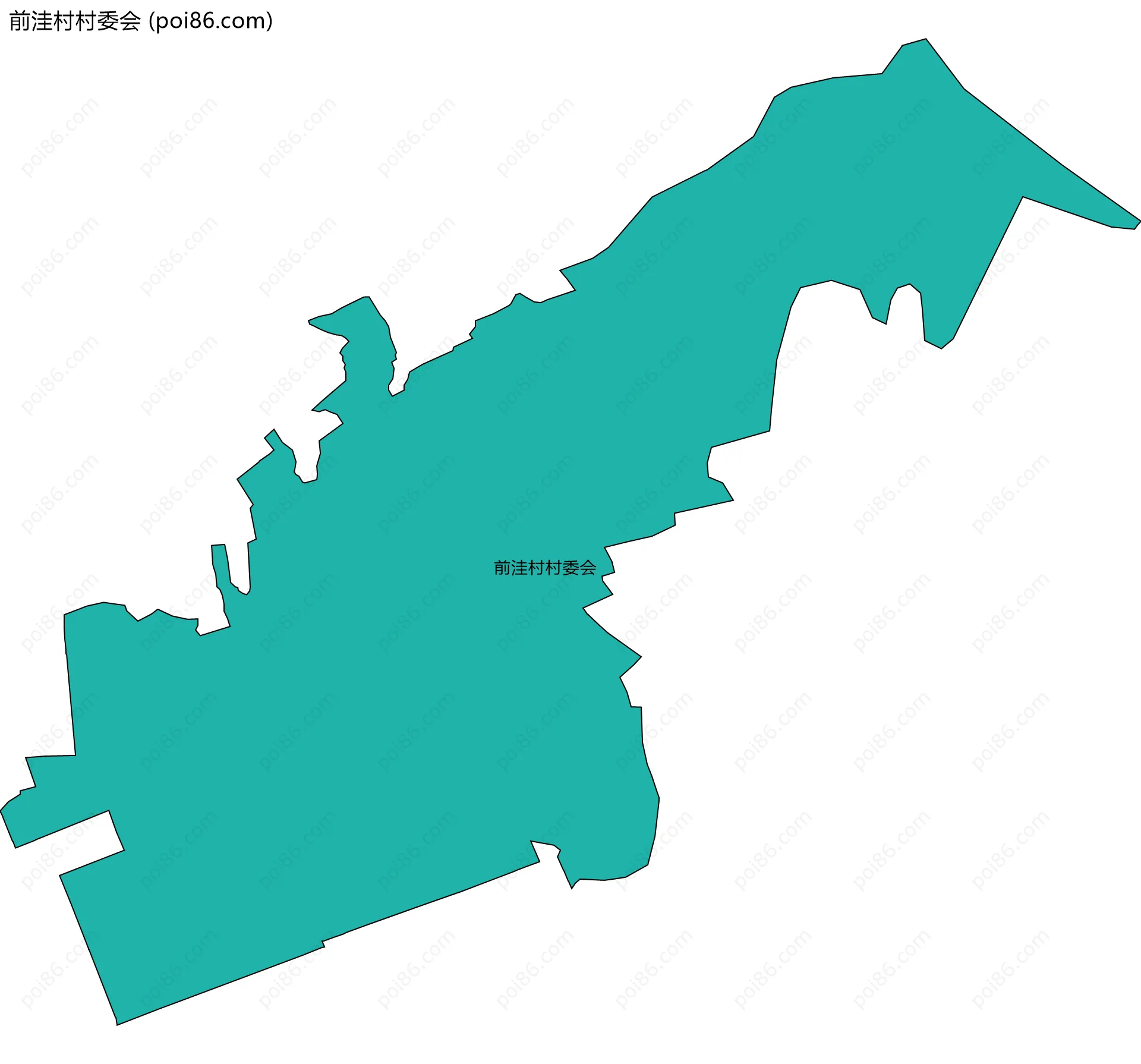 前洼村村委会边界地图