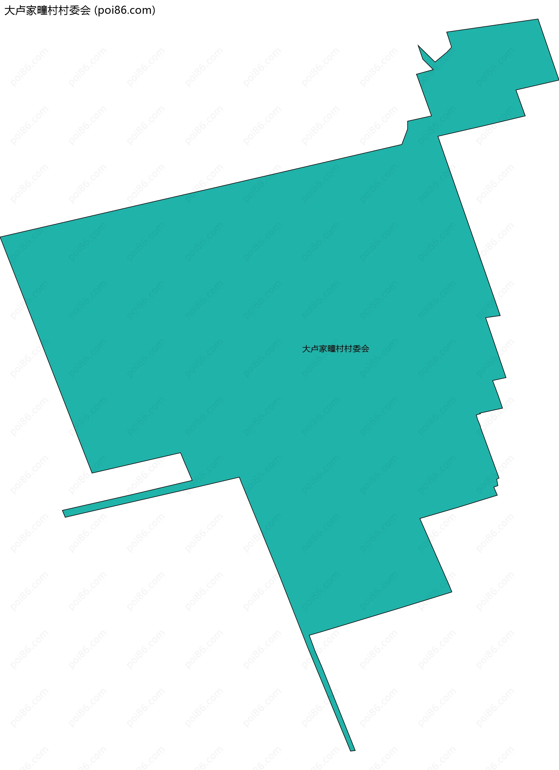 大卢家疃村村委会边界地图