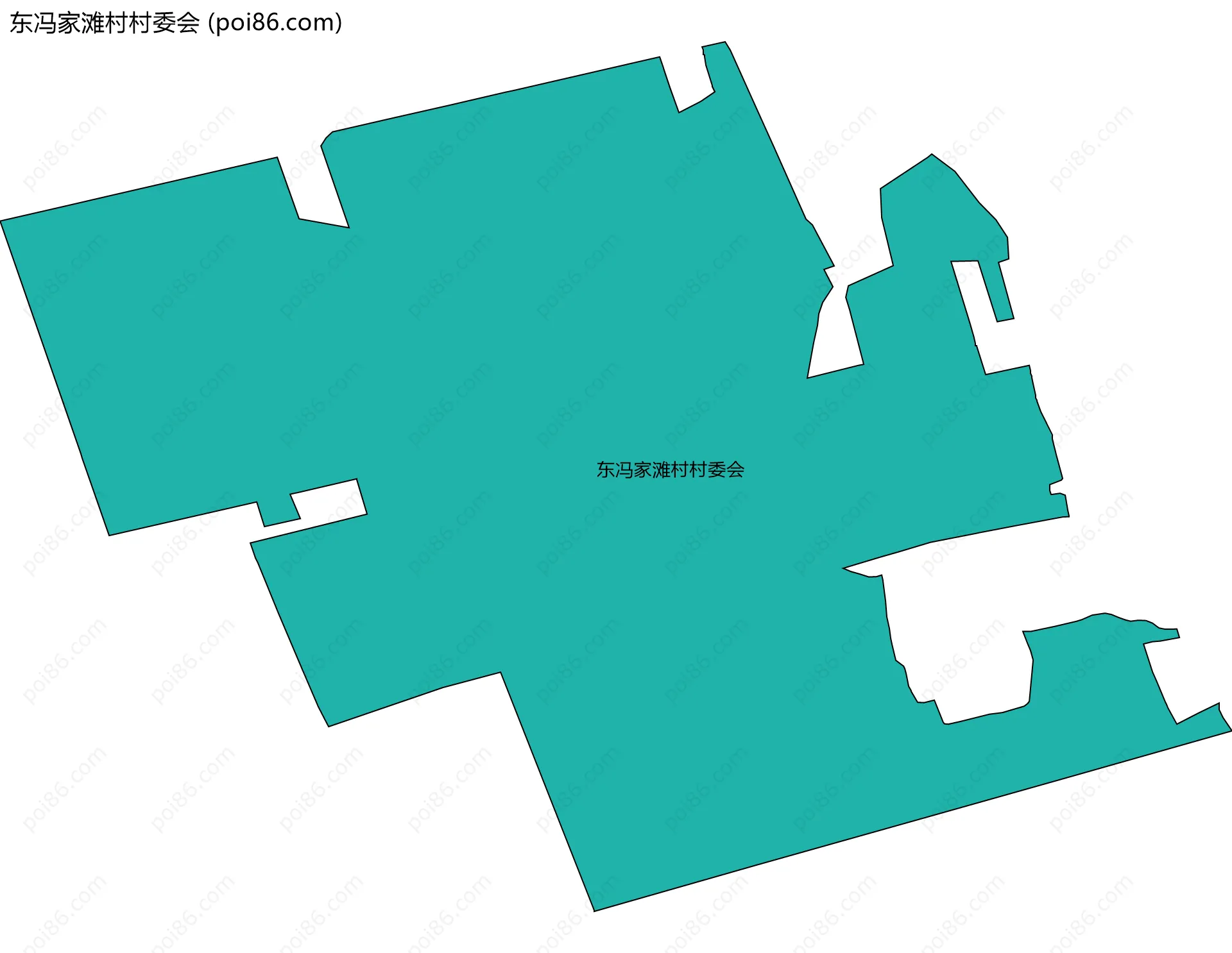 东冯家滩村村委会边界地图