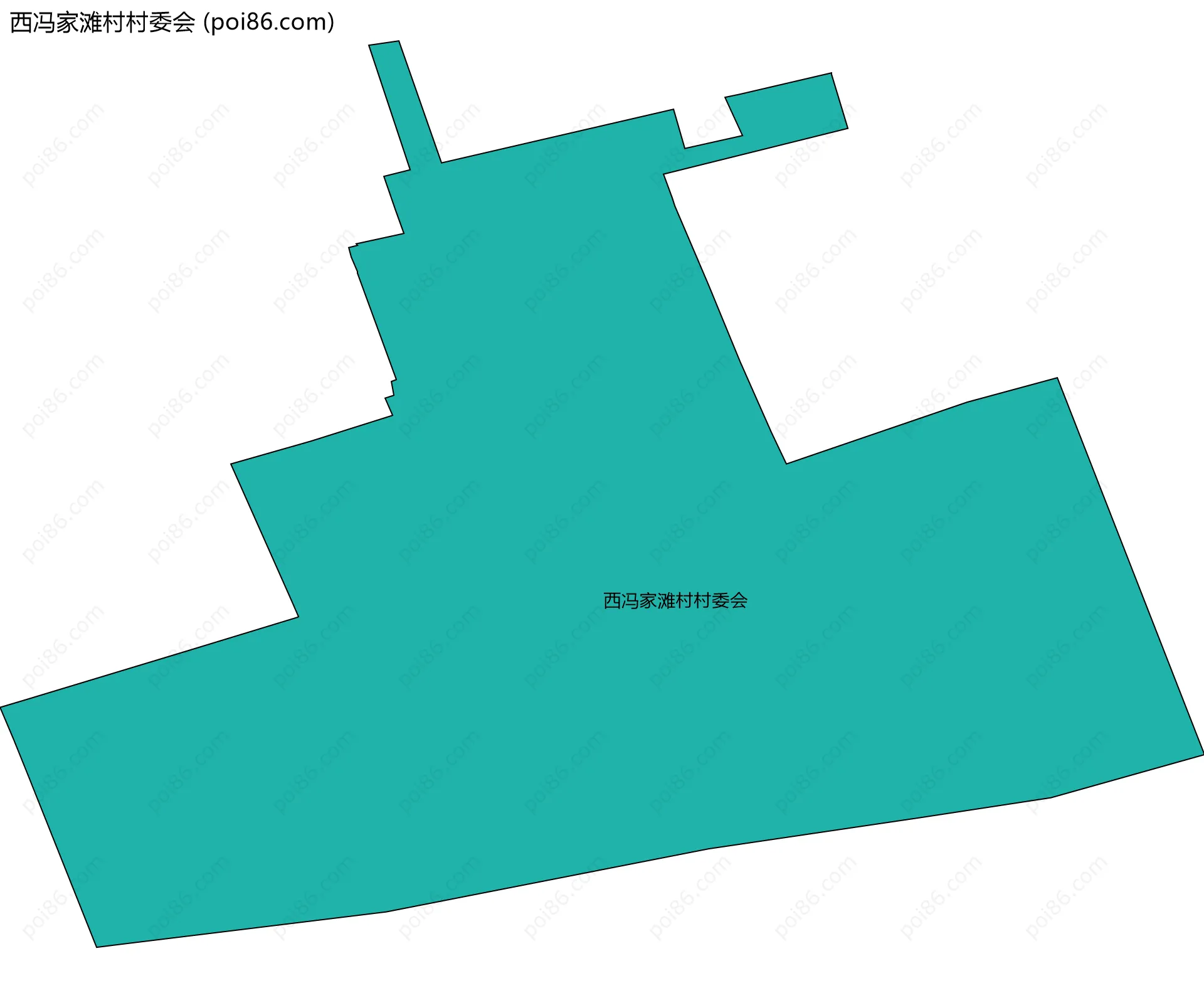 西冯家滩村村委会边界地图