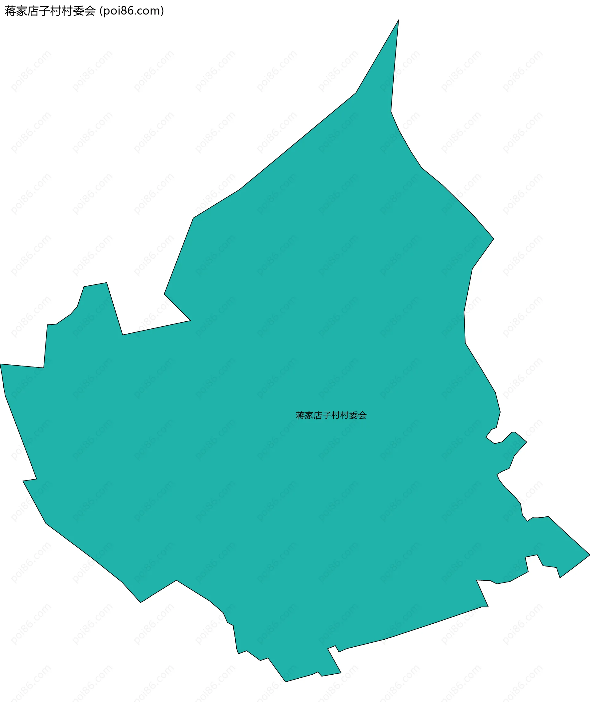 蒋家店子村村委会边界地图