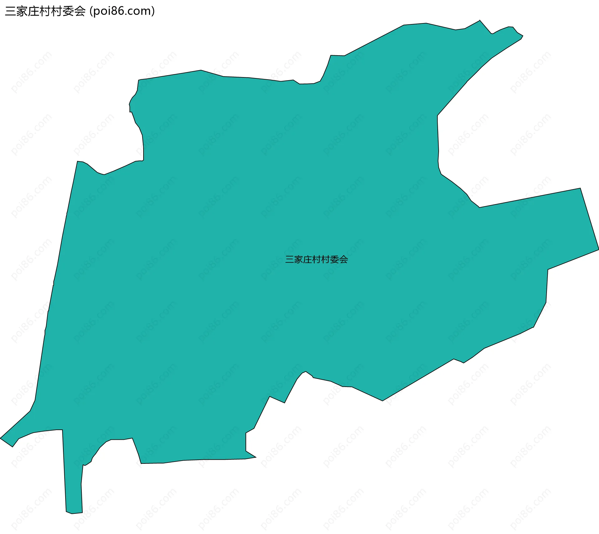 三家庄村村委会边界地图