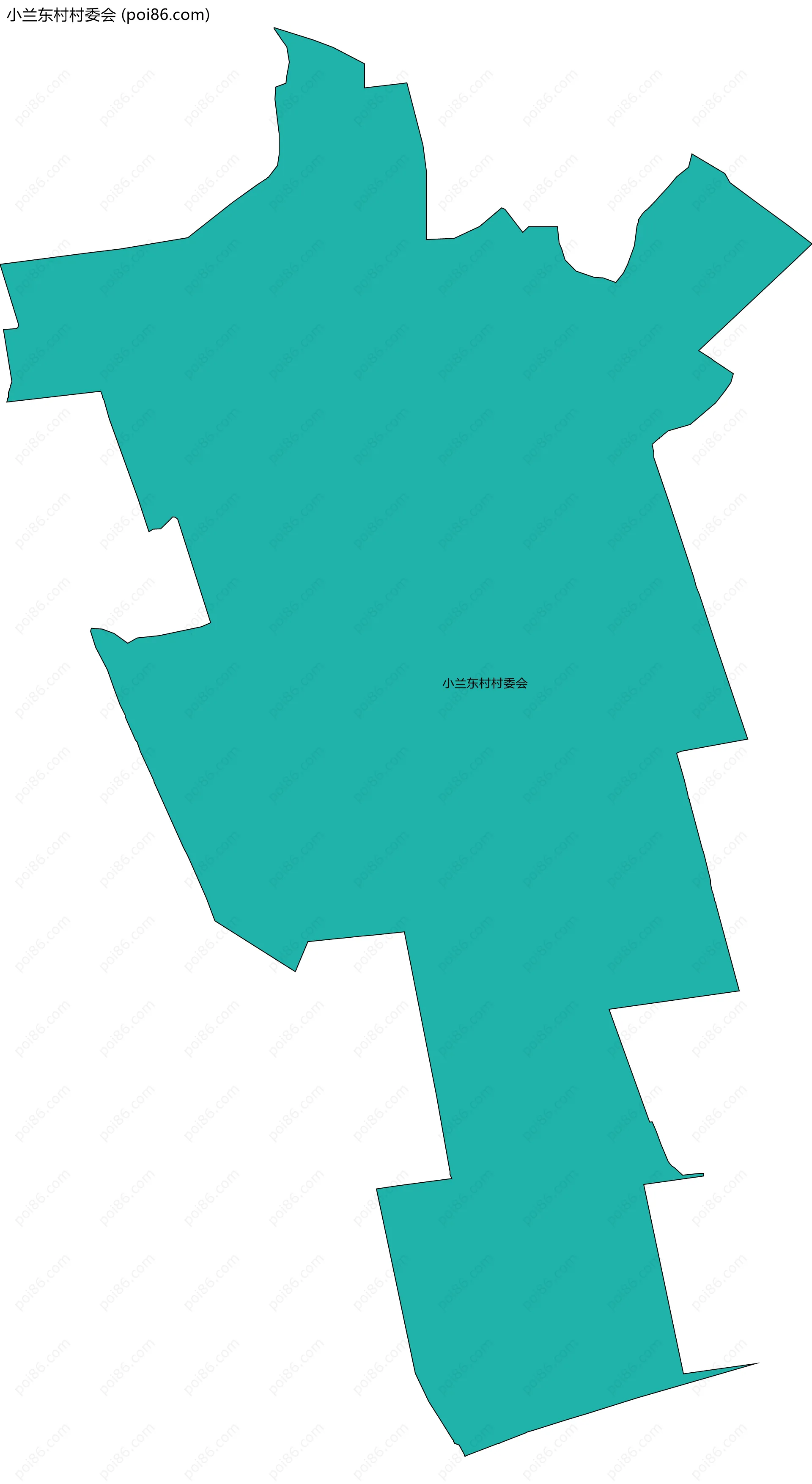 小兰东村村委会边界地图