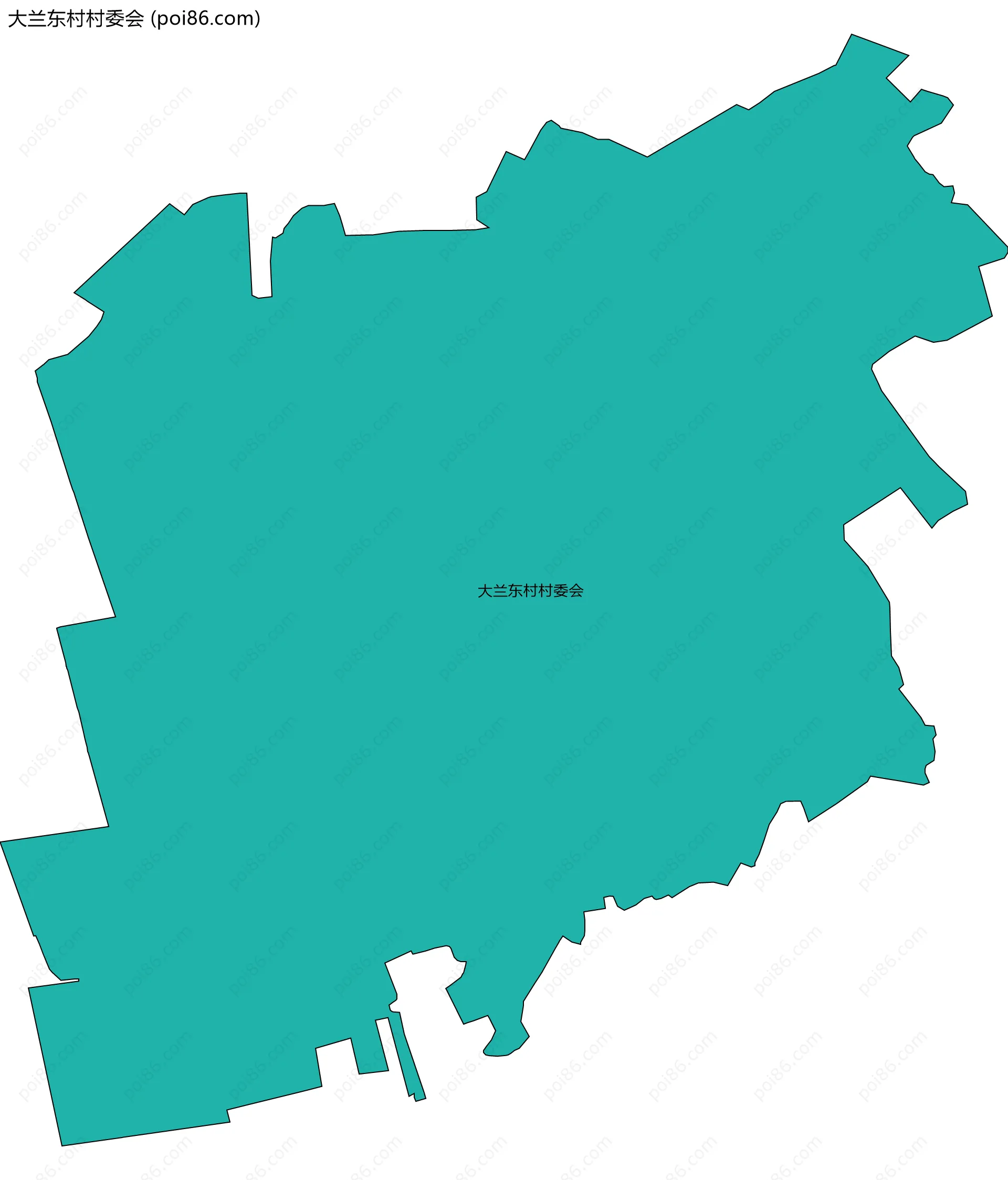 大兰东村村委会边界地图