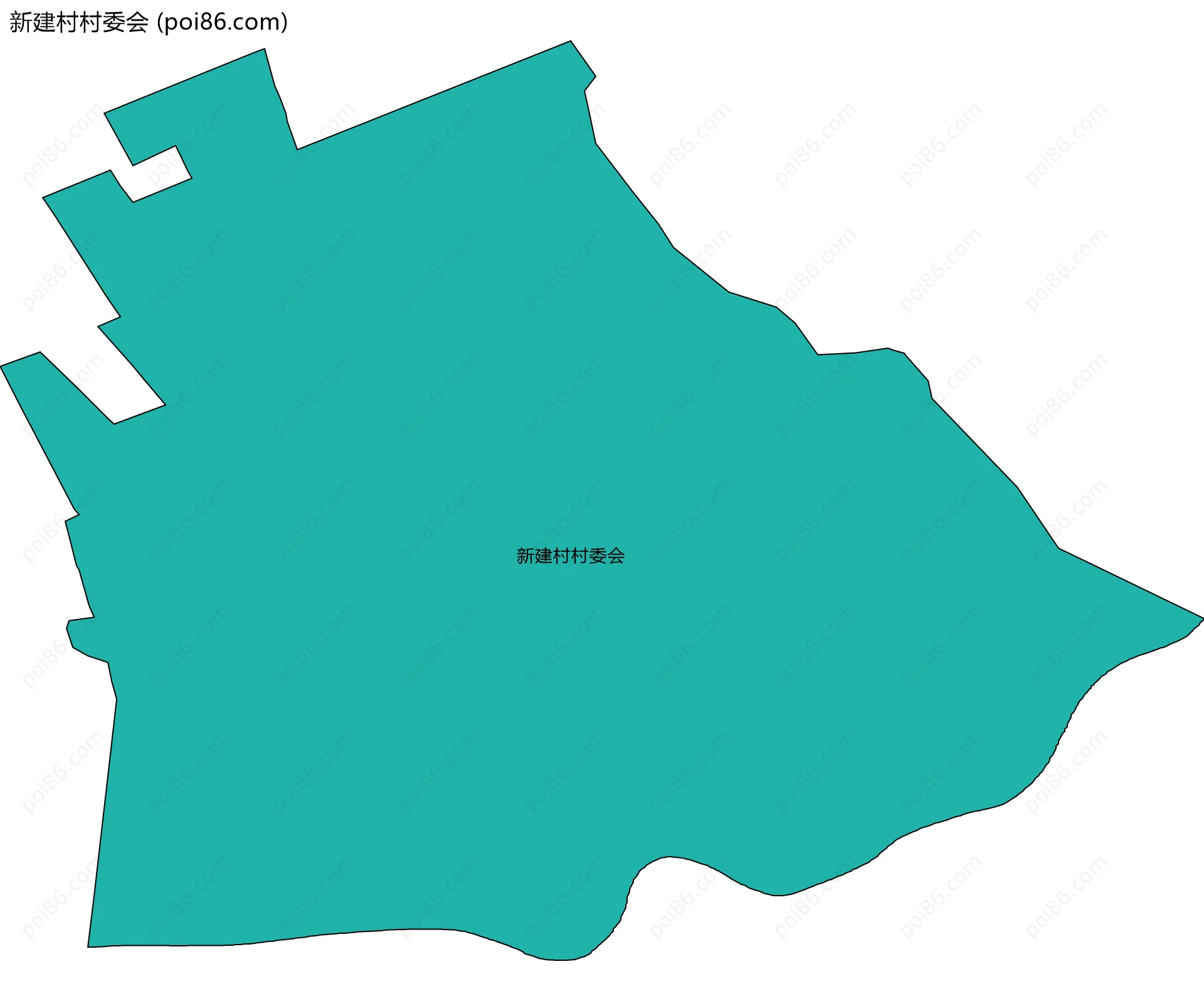 新建村村委会边界地图