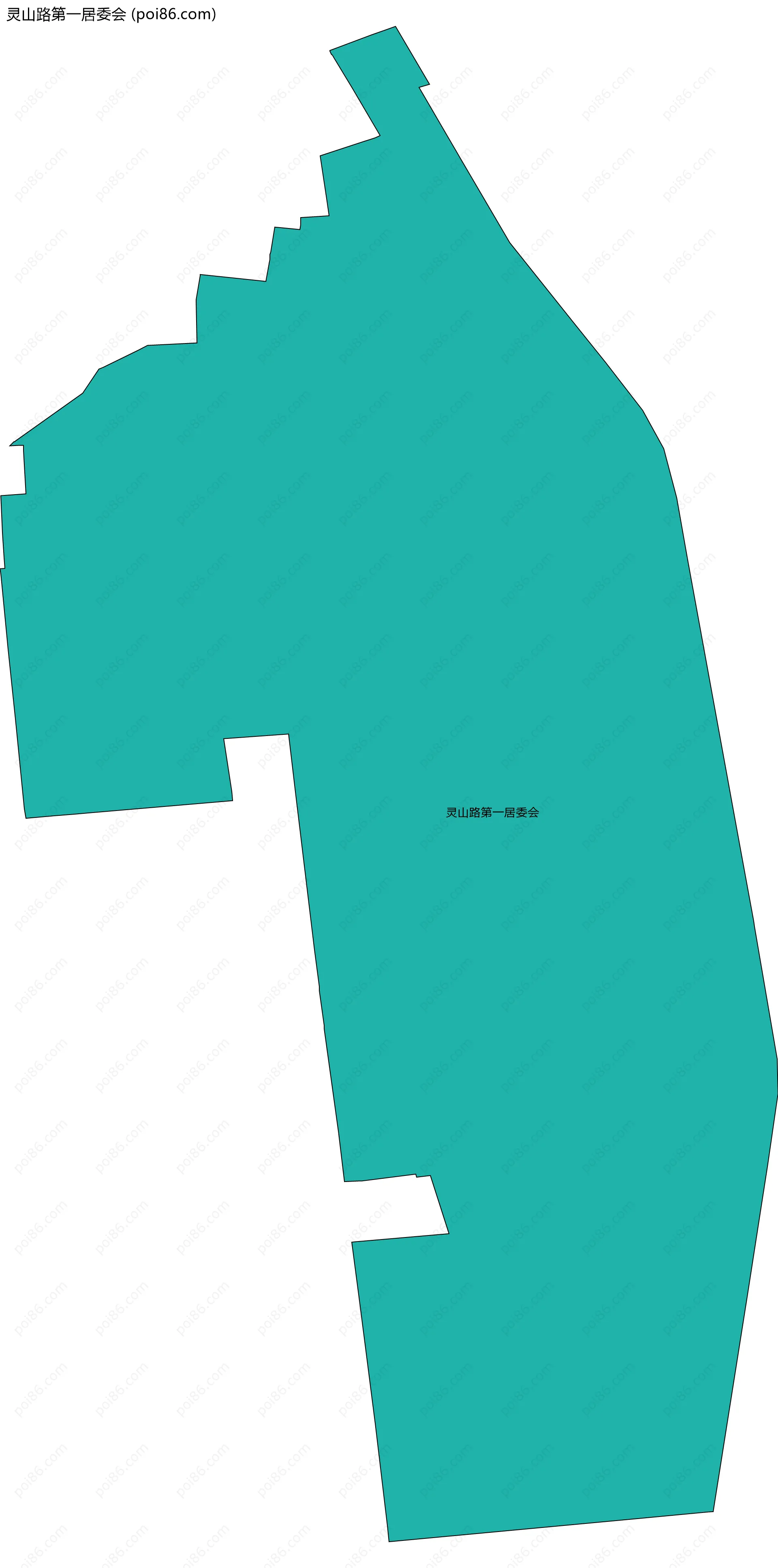 灵山路第一居委会边界地图