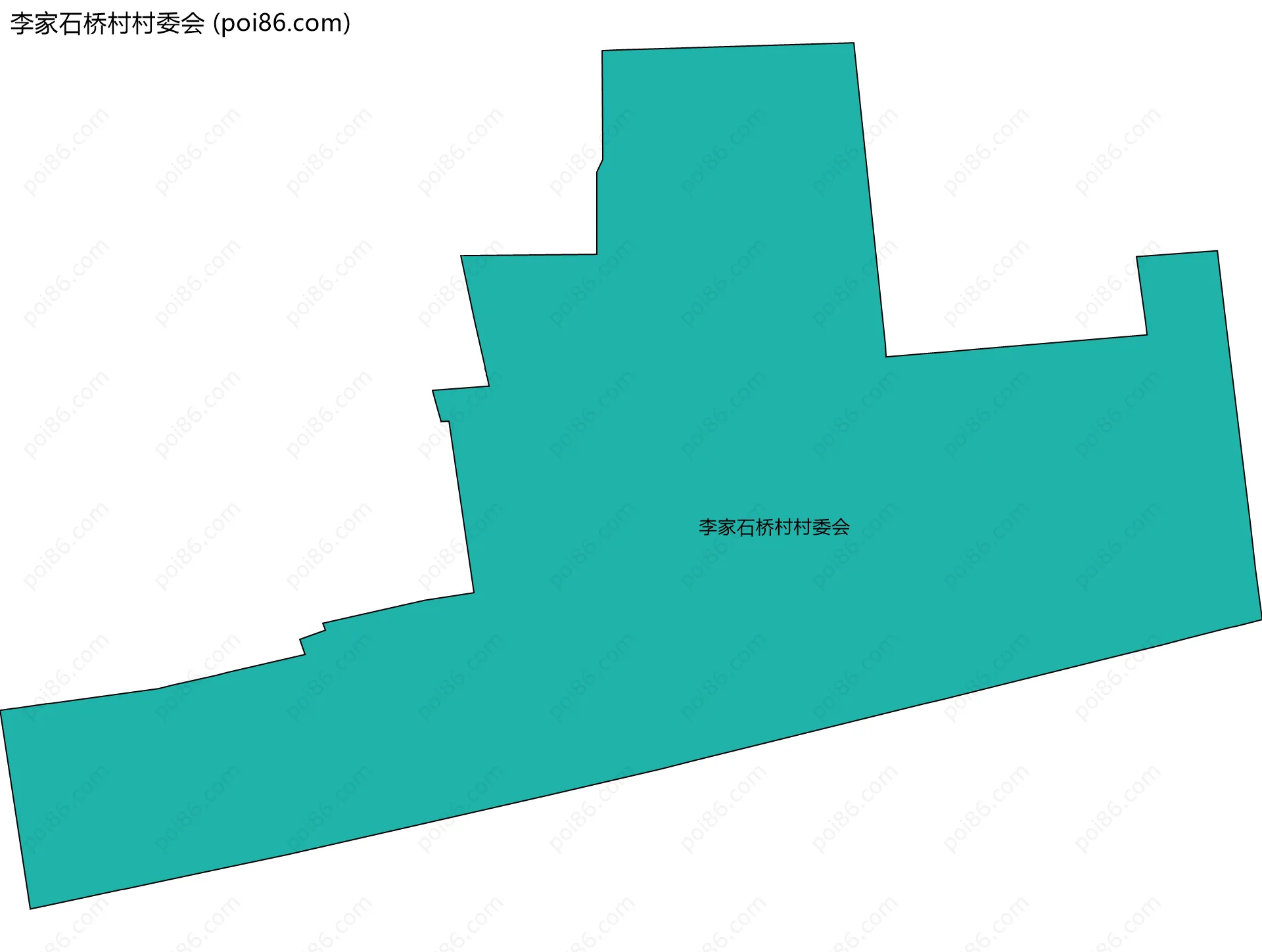 李家石桥村村委会边界地图