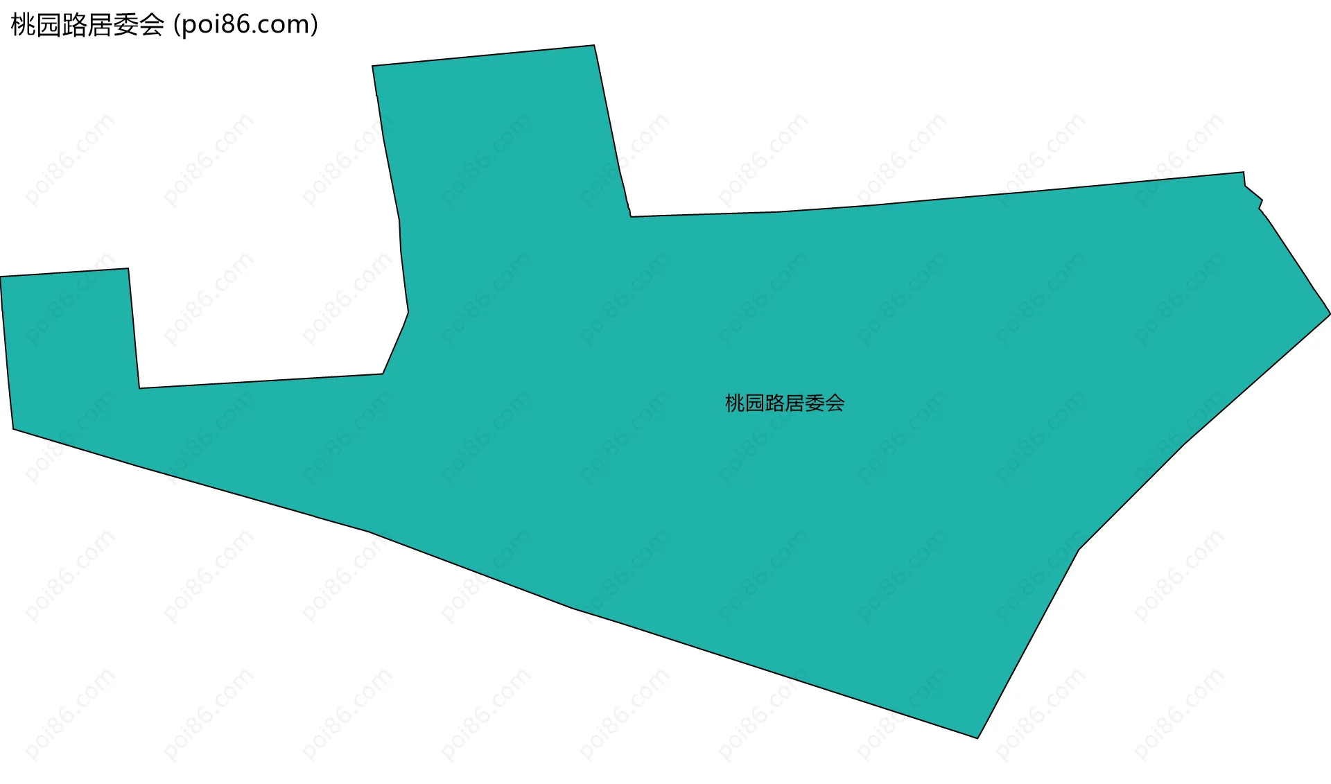 桃园路居委会边界地图