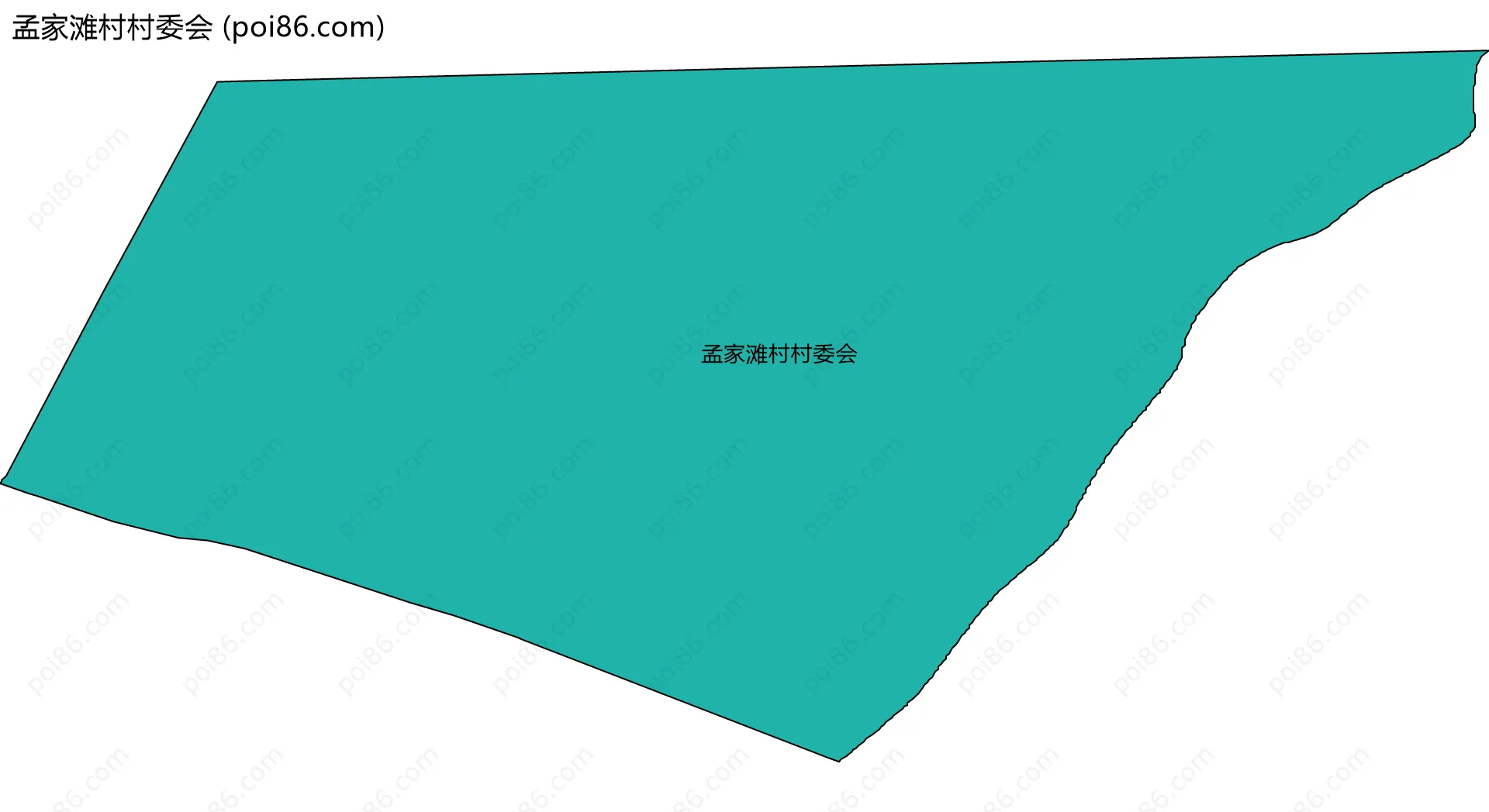 孟家滩村村委会边界地图