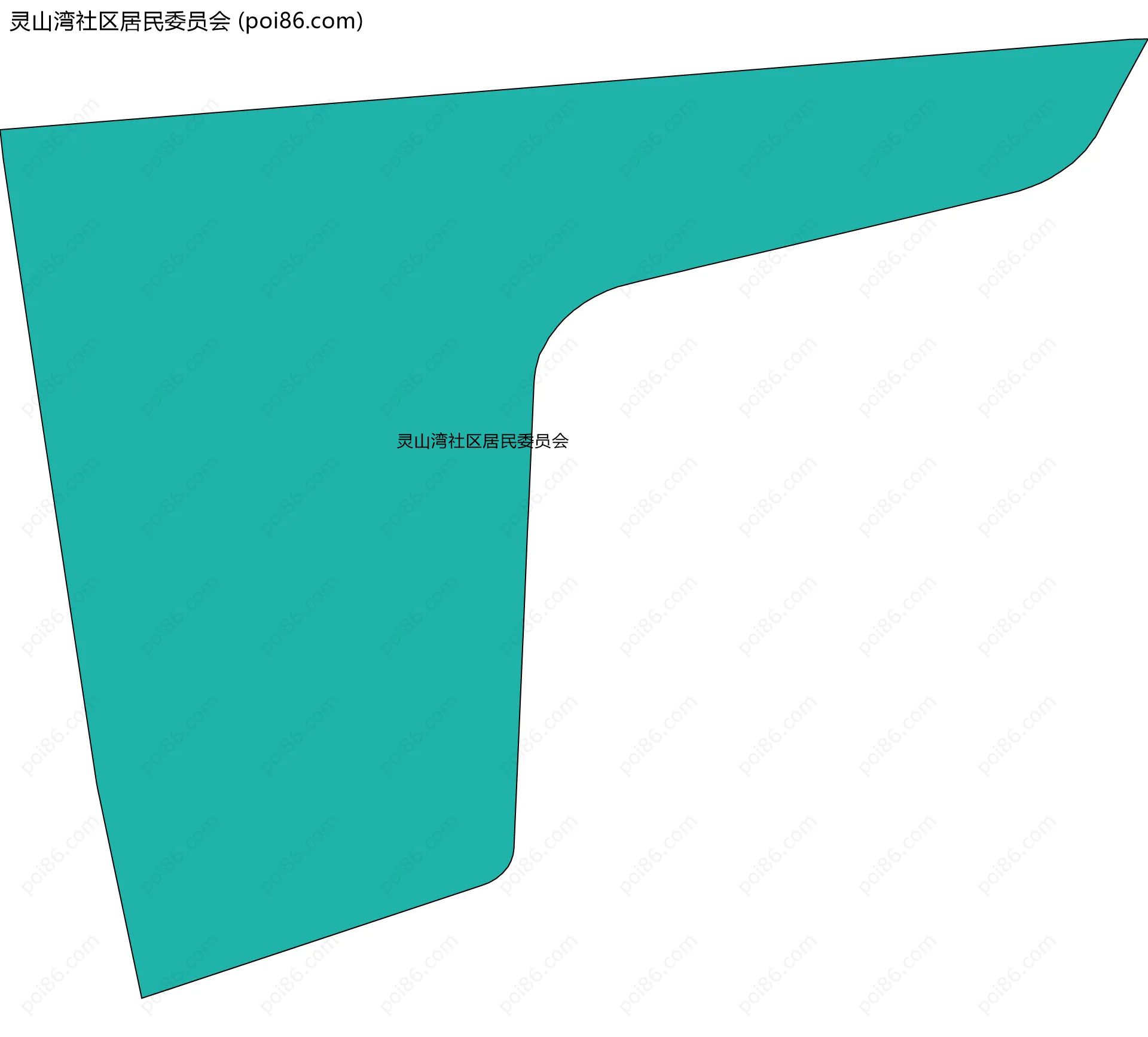 灵山湾社区居民委员会边界地图
