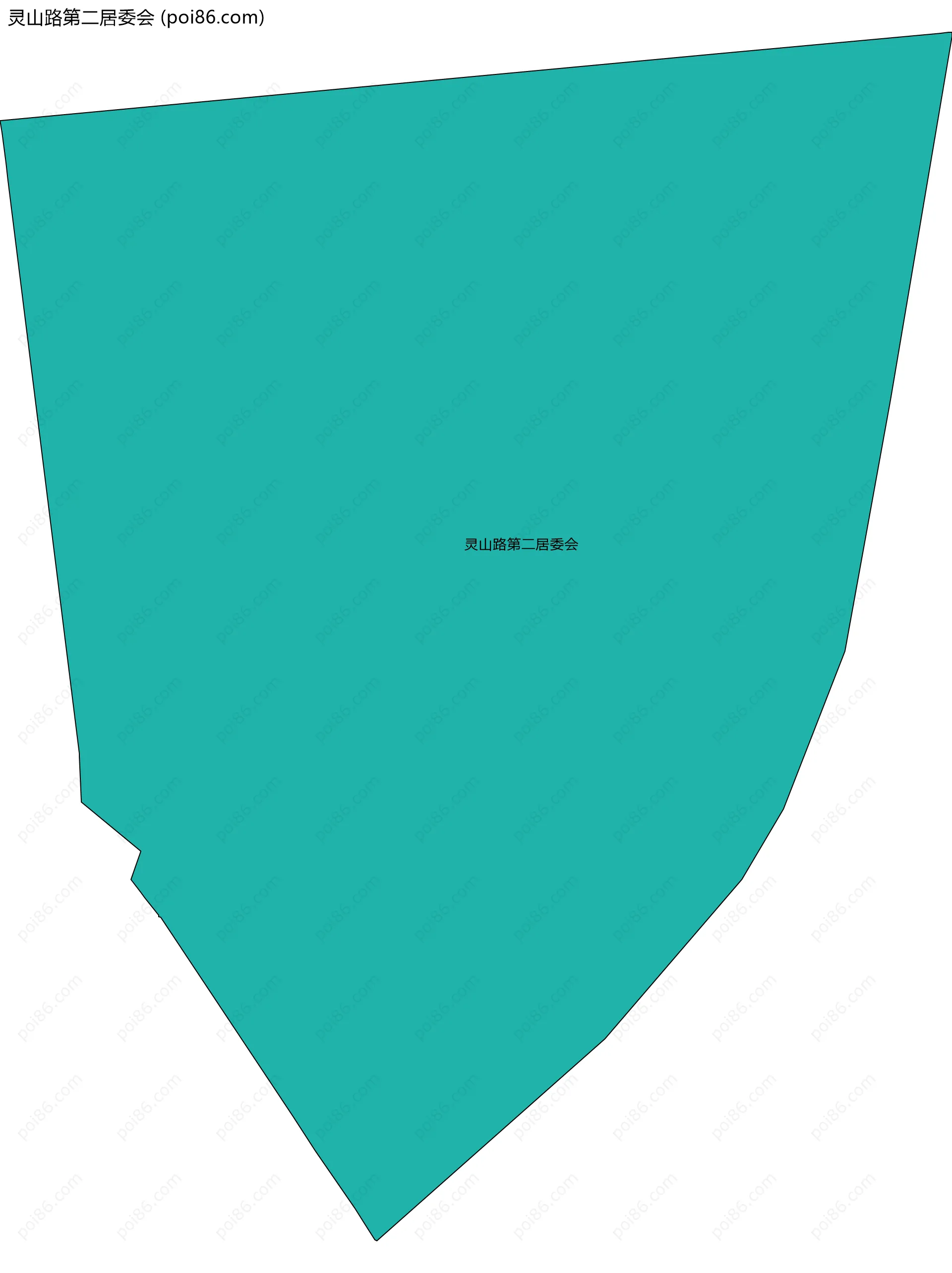 灵山路第二居委会边界地图